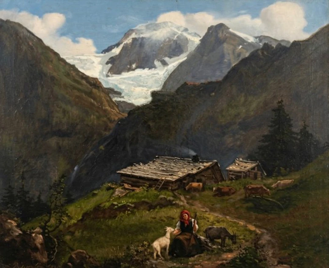French school (XIX) - Paisaje Romántico