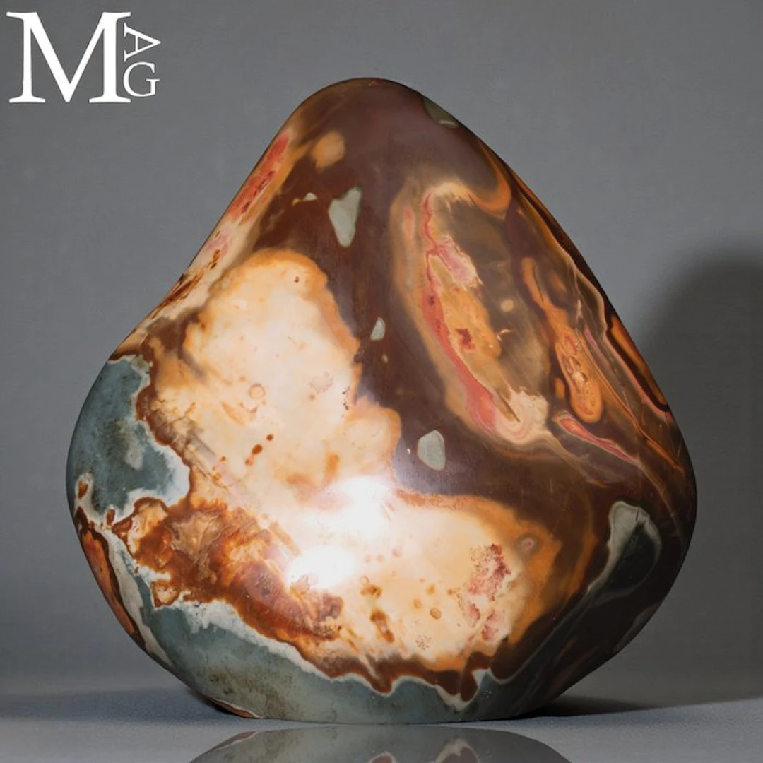 Extra Large Polished Polychrome Jasper Organic...