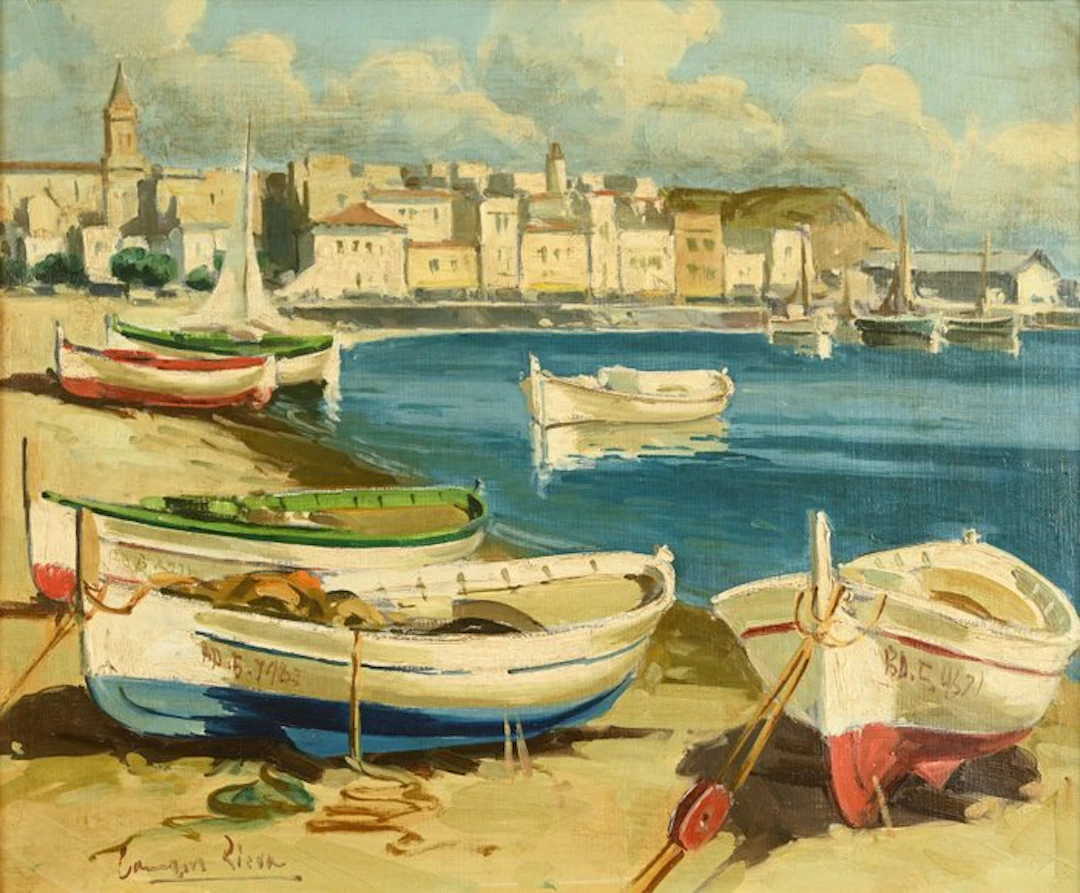 Spanish school (XX) - Le port de Palamos