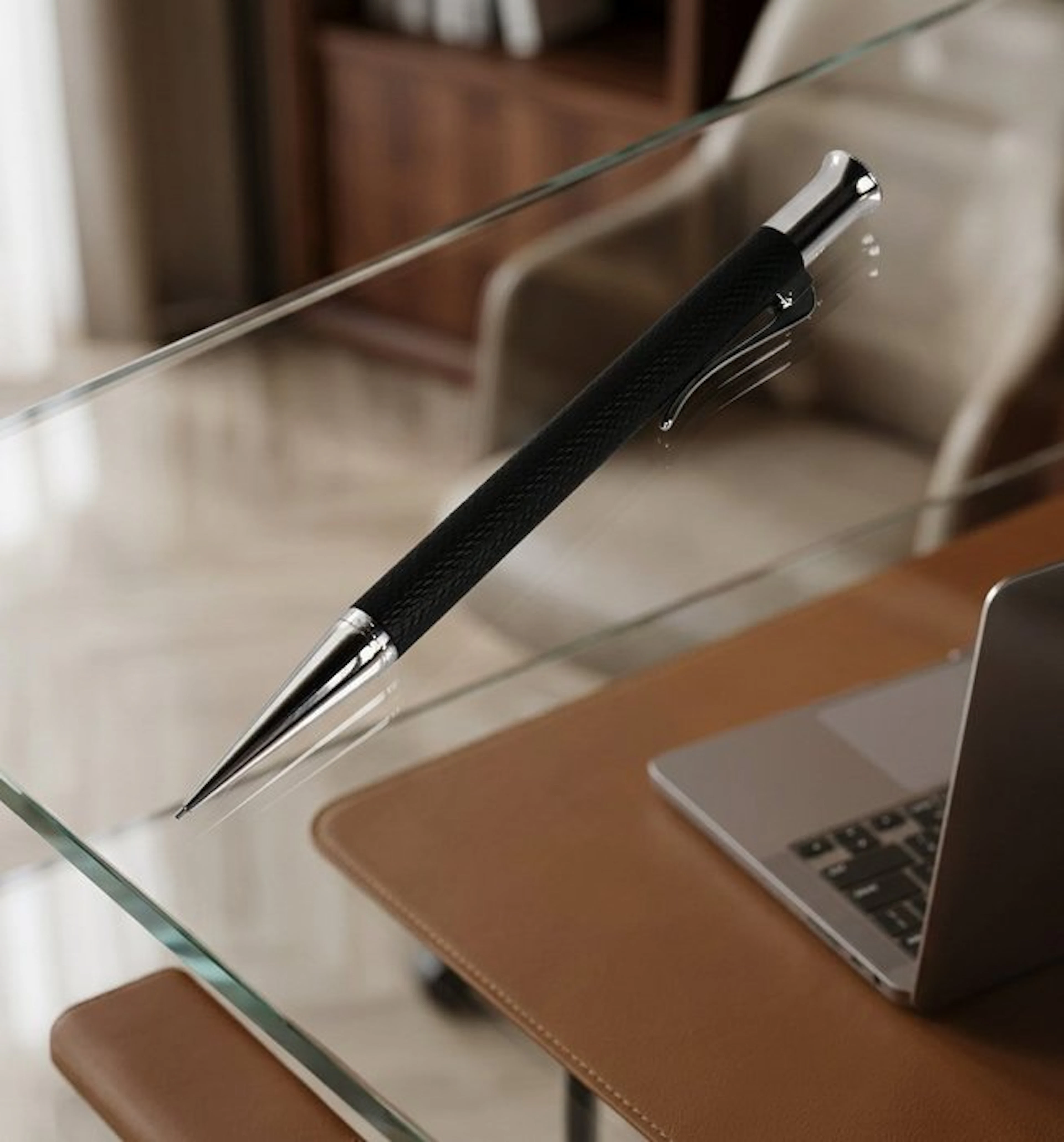Faber Castell - Graf von Faber-Castell Guilloche-Black - Mechanical pencil