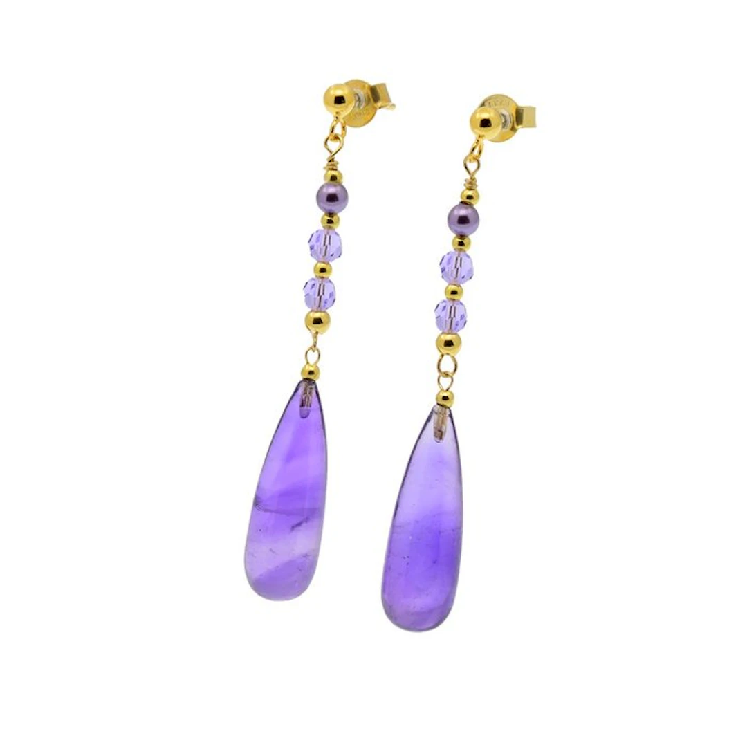 Amethyst - Silver - Earrings