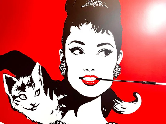 Antonio de Felipe - Audrey Hepburn (with cat) - 2000s
