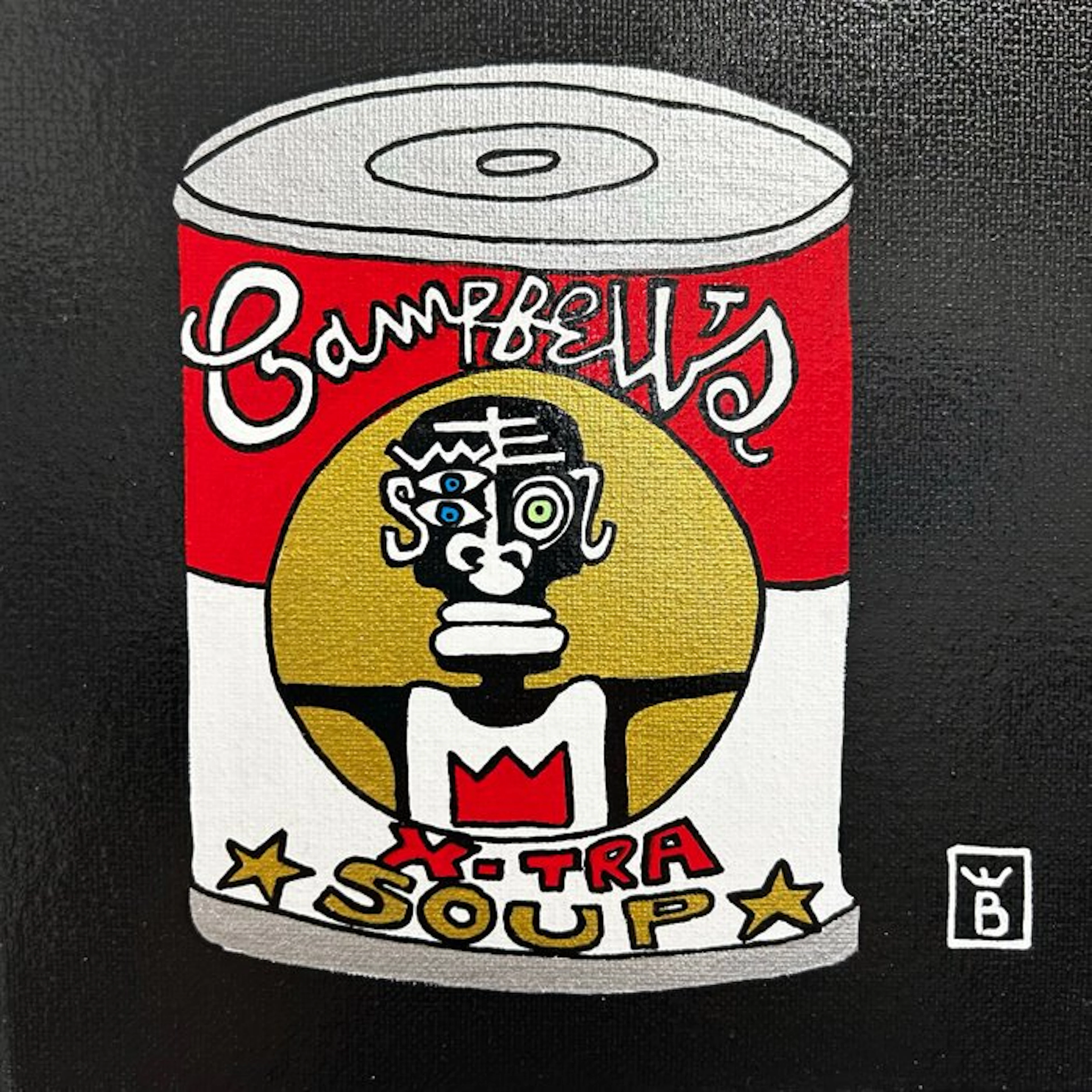eR.B. - Street Art " Campbell'soup " Tribute to Warhol