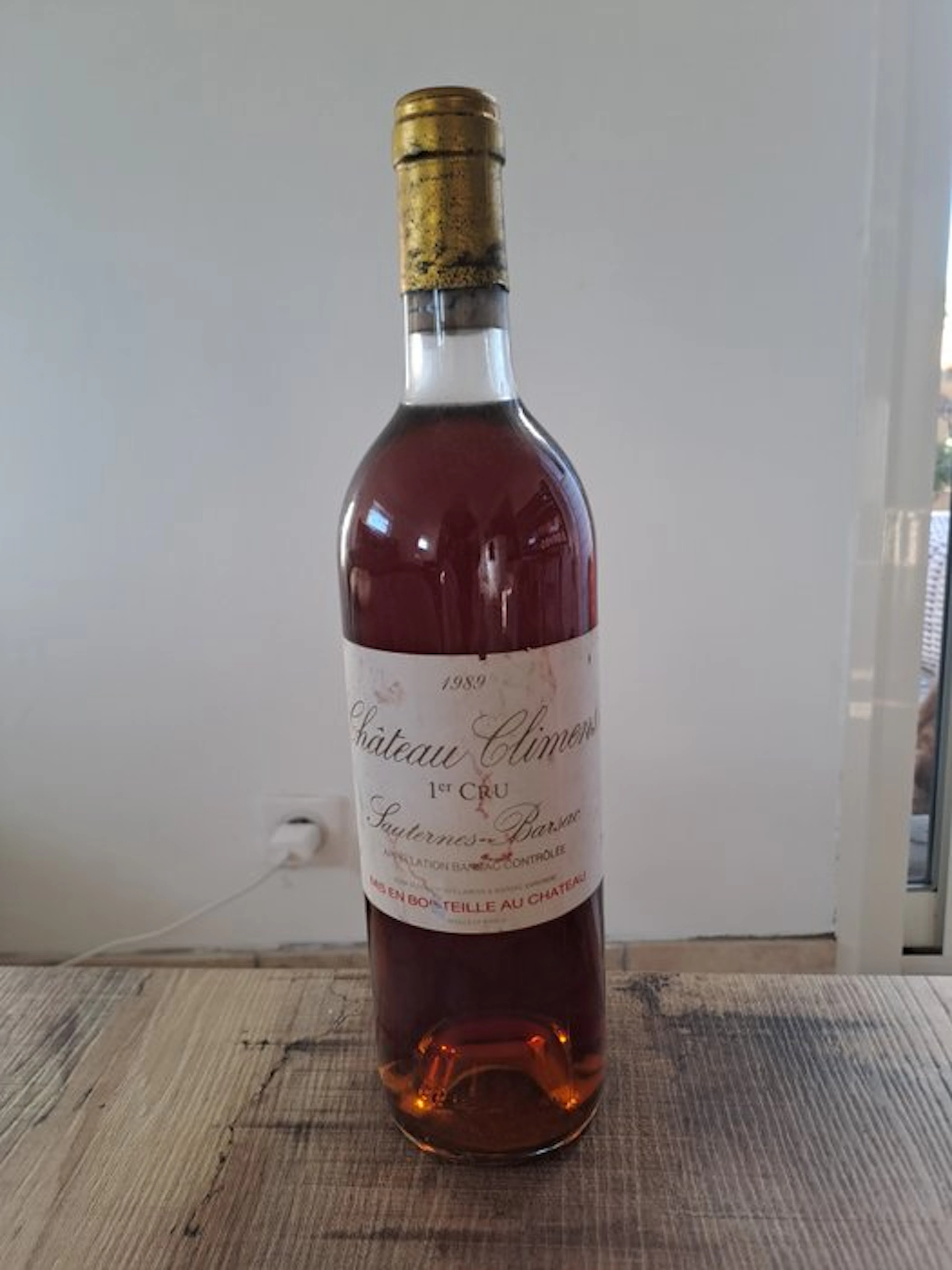 1989 Château Climens - Barsac, Sauternes 1er Cru - 1 Bottle (0.75L)