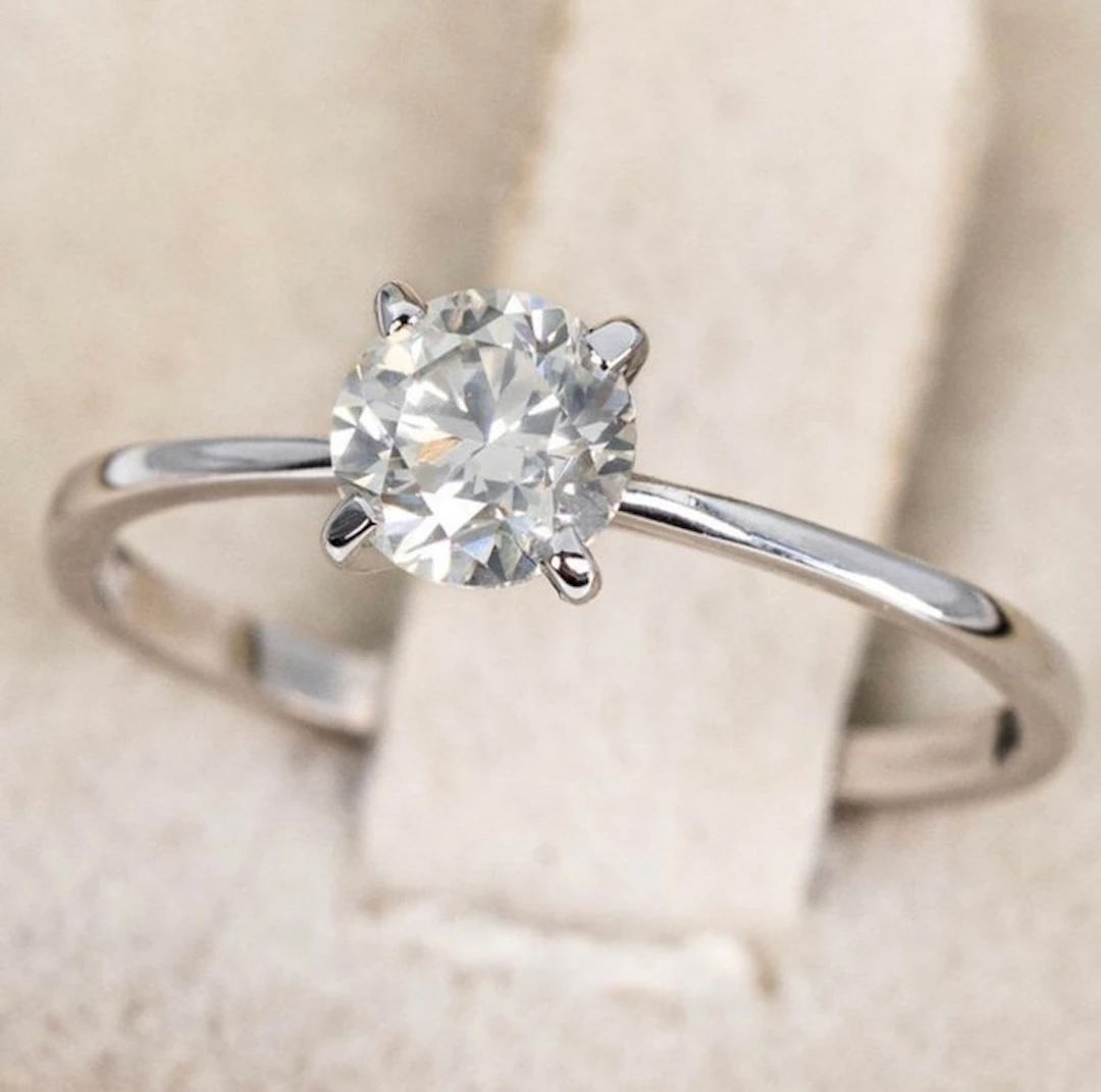 No reserve price - Ring - 14 kt. White gold - 0.63ct. tw. Diamond (Natural)
