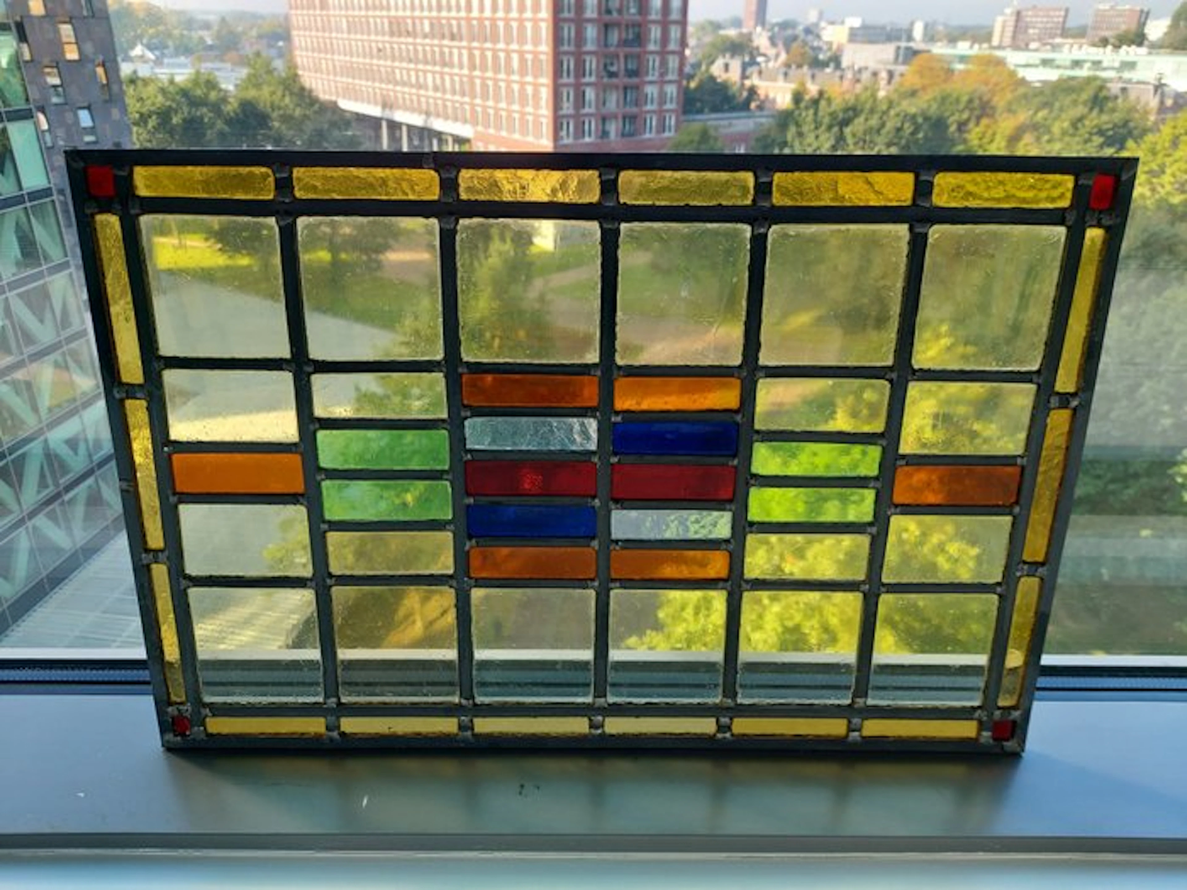 Stained glass window - Art Deco Voorzatraam - 1930-1940