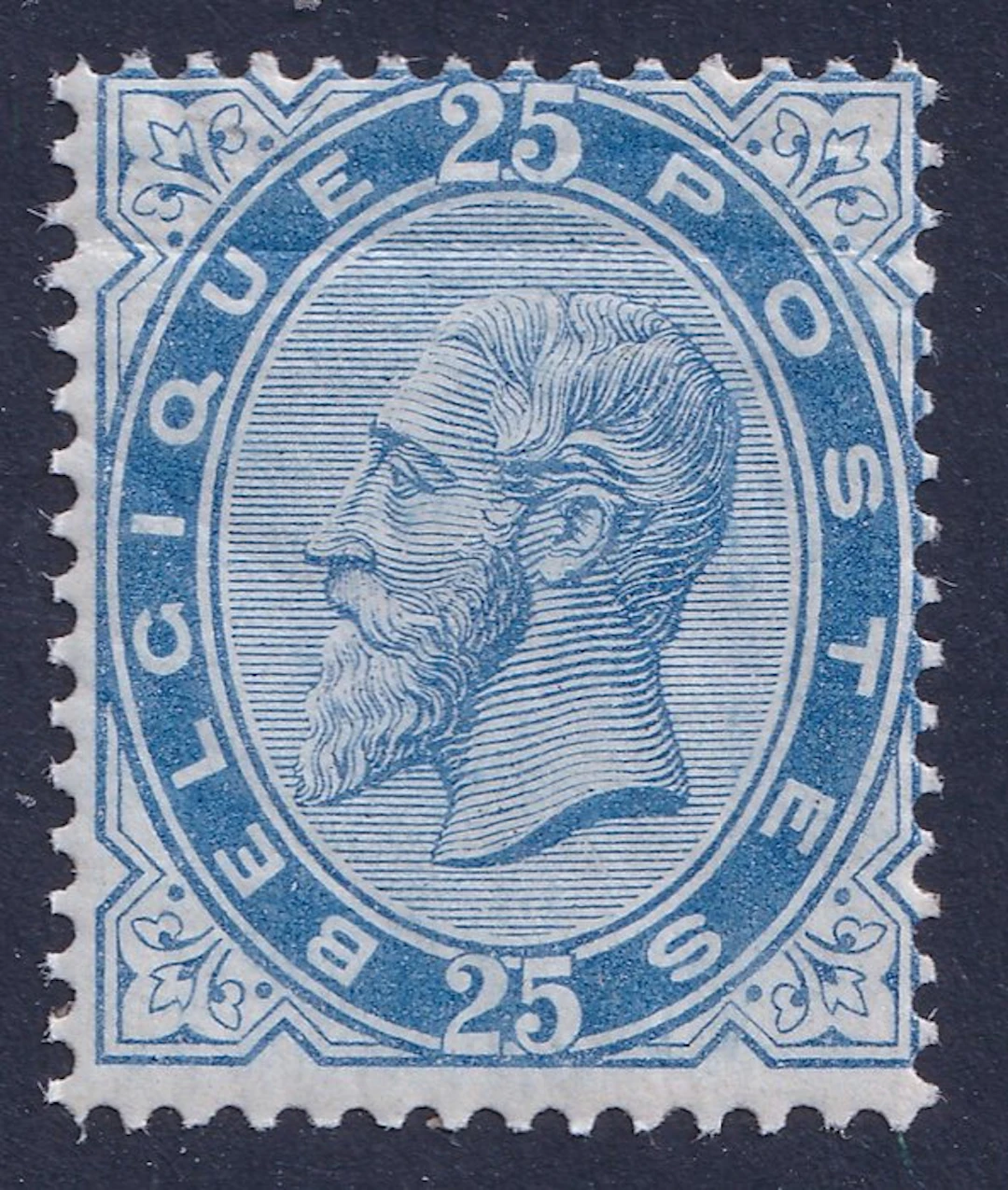 Belgium 1883 - 25c blue, Leopold II - OBP/COB 40