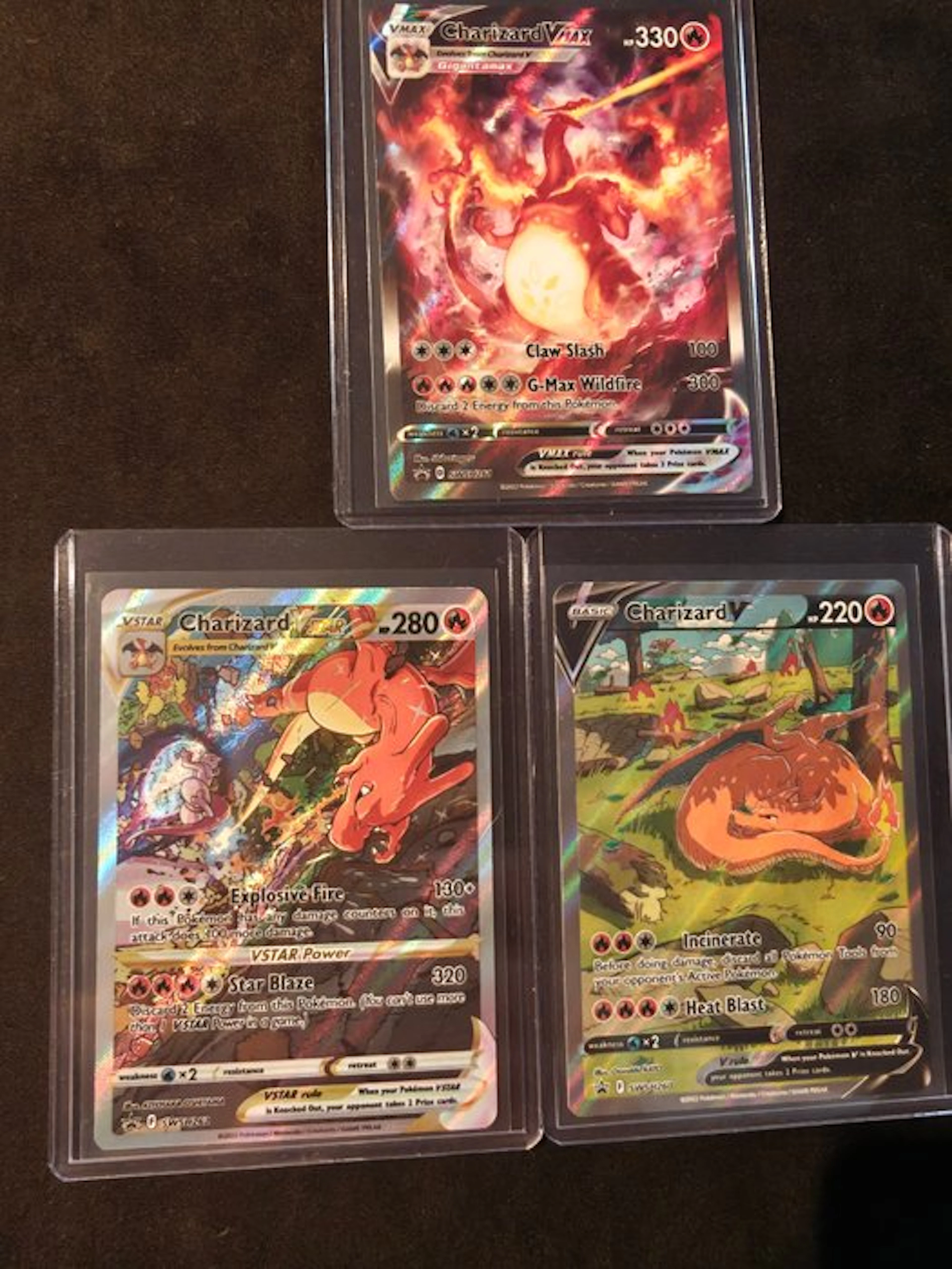 Pokémon - 3 Card - Charizard Full art