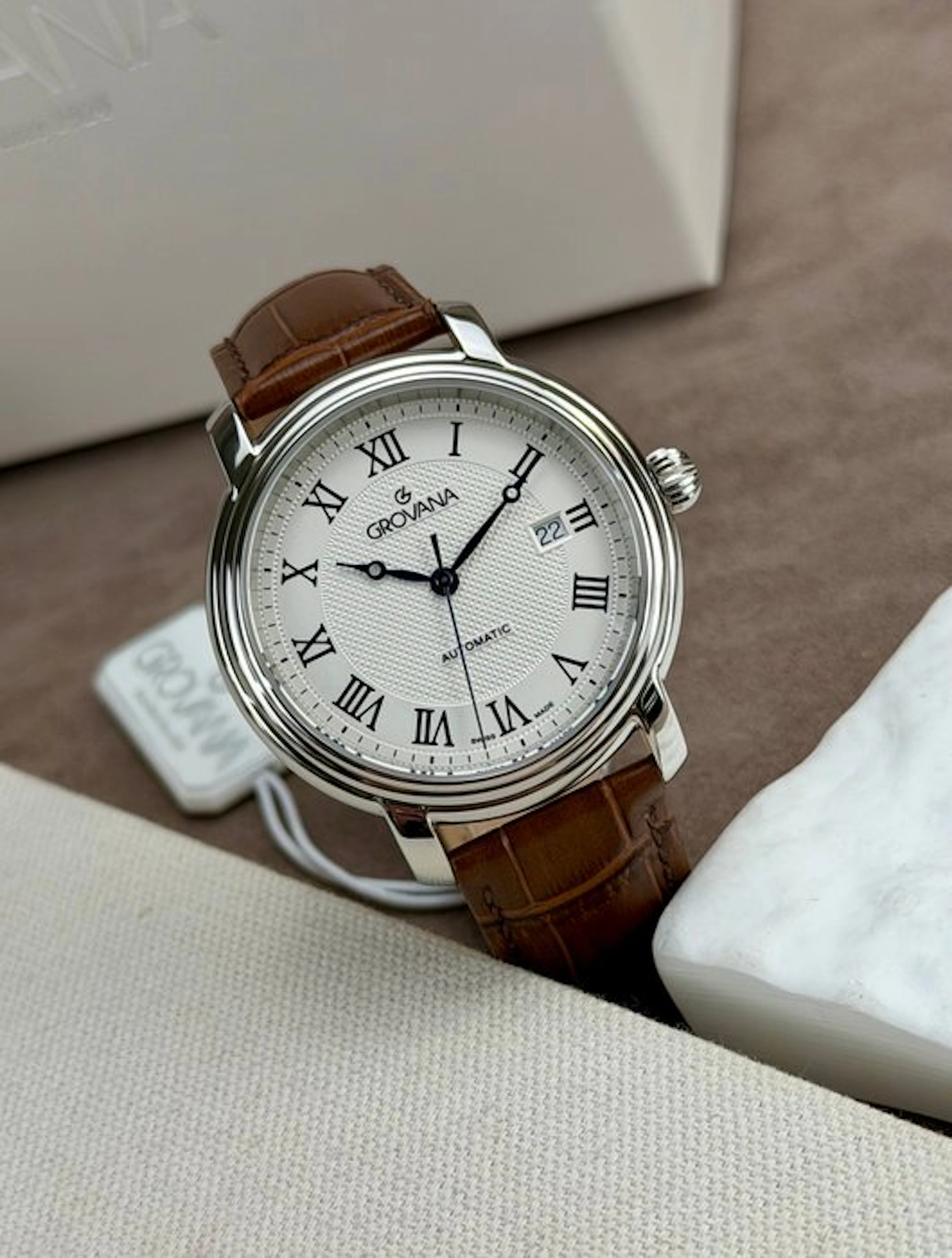 Grovana - Automatic Date White Dial - 1703.2538 - Men - 2020-2025