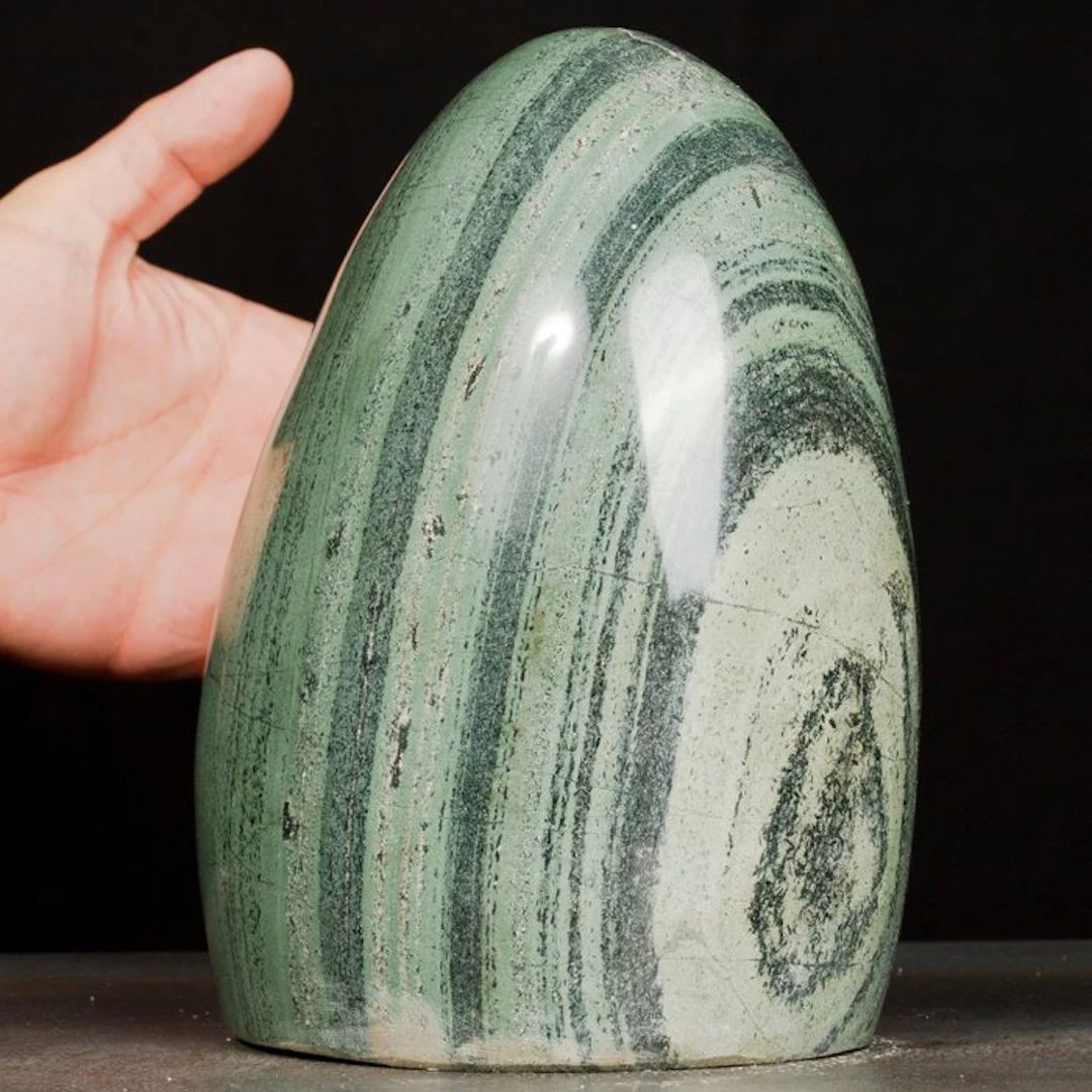 Oval-Shaped Kambaba Jasper - Concentric Bands with a...