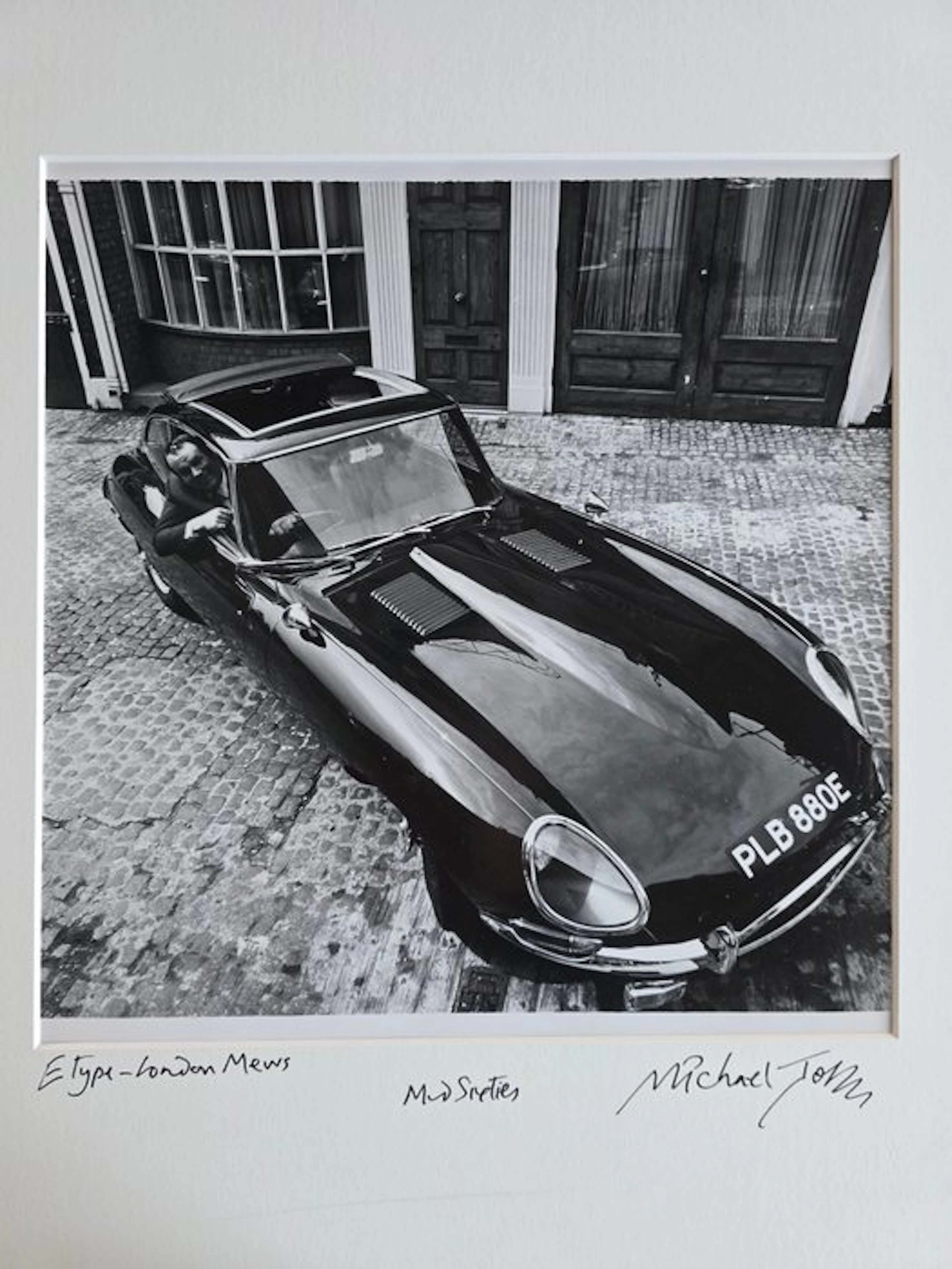 Michael Joseph (1941-) - E-type Jaguar in a London Mews in the 60s