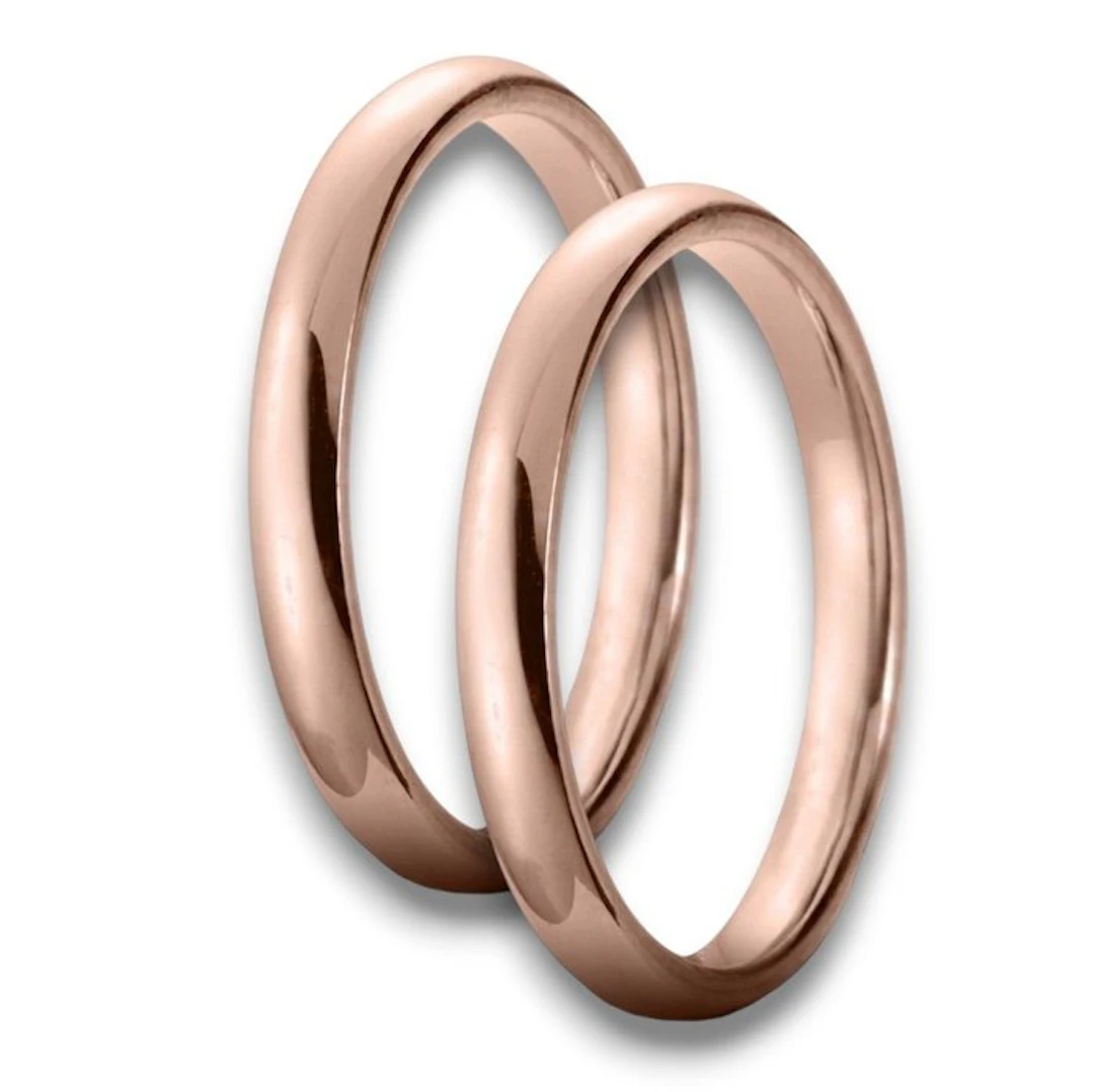 Wedding ring - 18 kt. Rose gold - Pair of wedding bands 11.5 g
