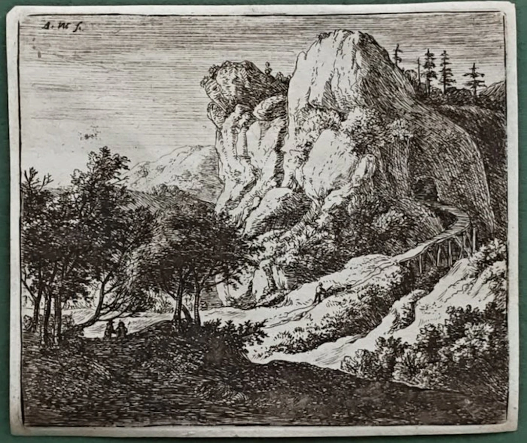 Anthonie Waterloo (c.1610-1690) - Il Ponte di legno Tortuoso
