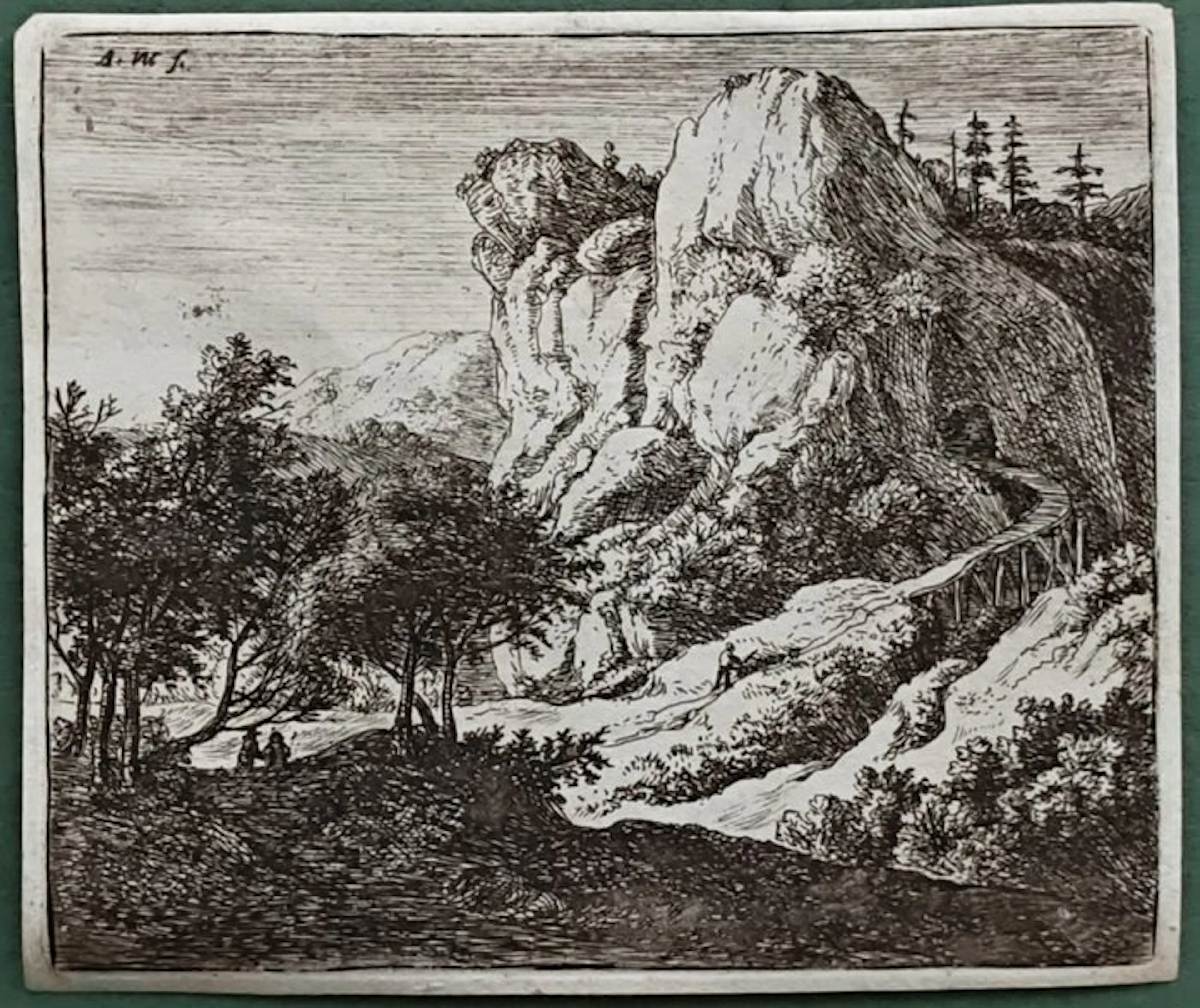 Anthonie Waterloo (c.1610-1690) - Il Ponte di legno Tortuoso