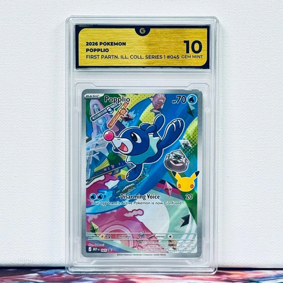 Pokémon Graded card - POPPLIO #045 2026 POKEMON FIRST PARTN
