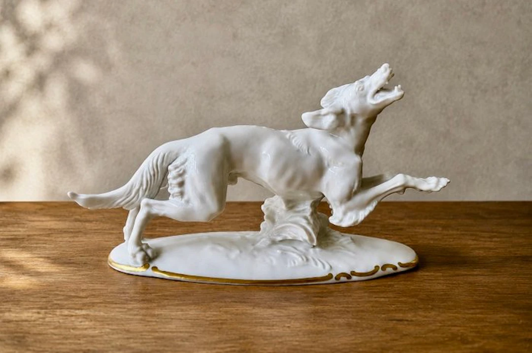 Rosenthal - Kärner - Figure - Springender Windhund - Porcelain
