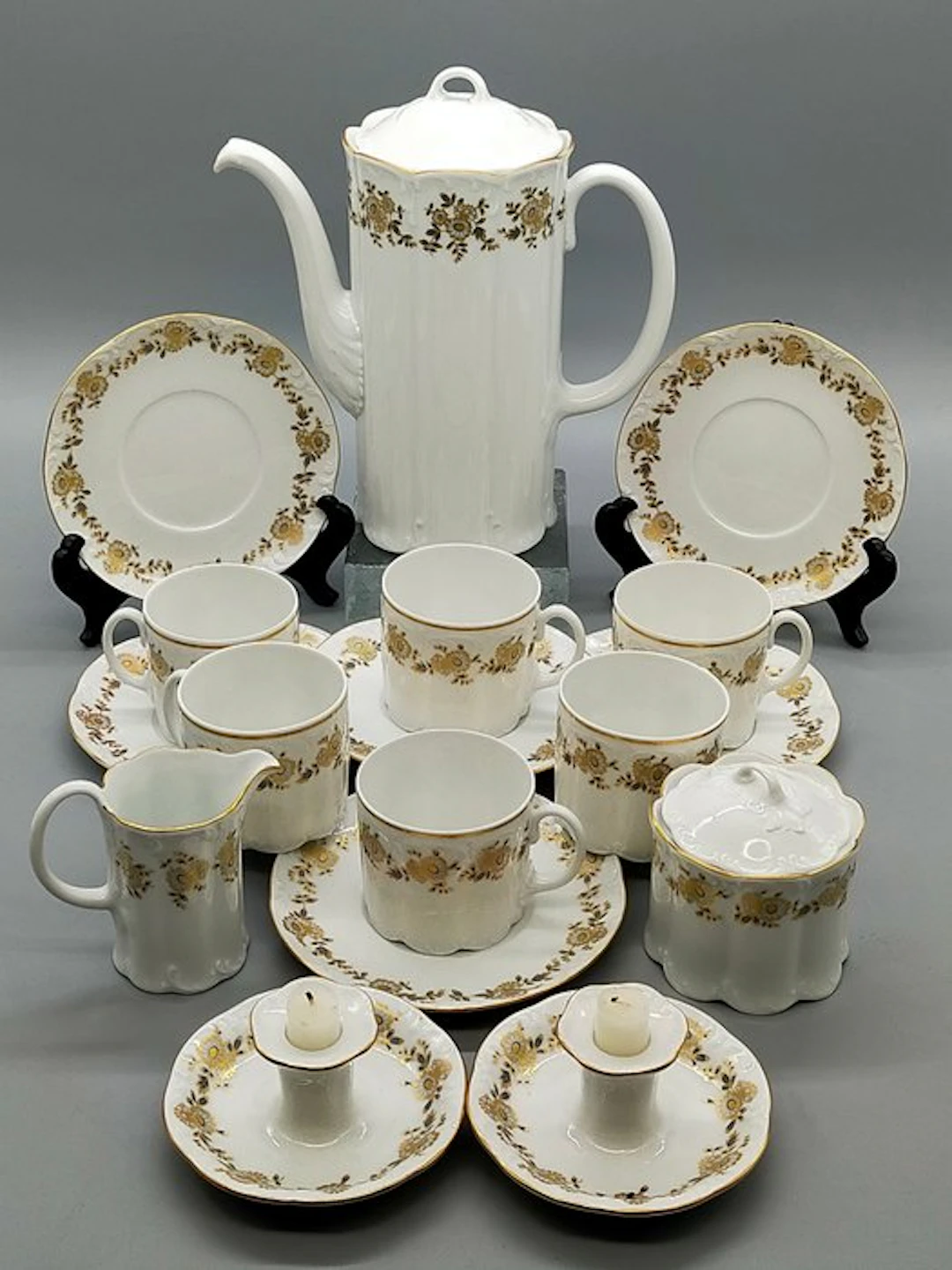 Rosenthal - Coffee set - Classic Rose Kaffeeservice Porzellan Golddekor 20