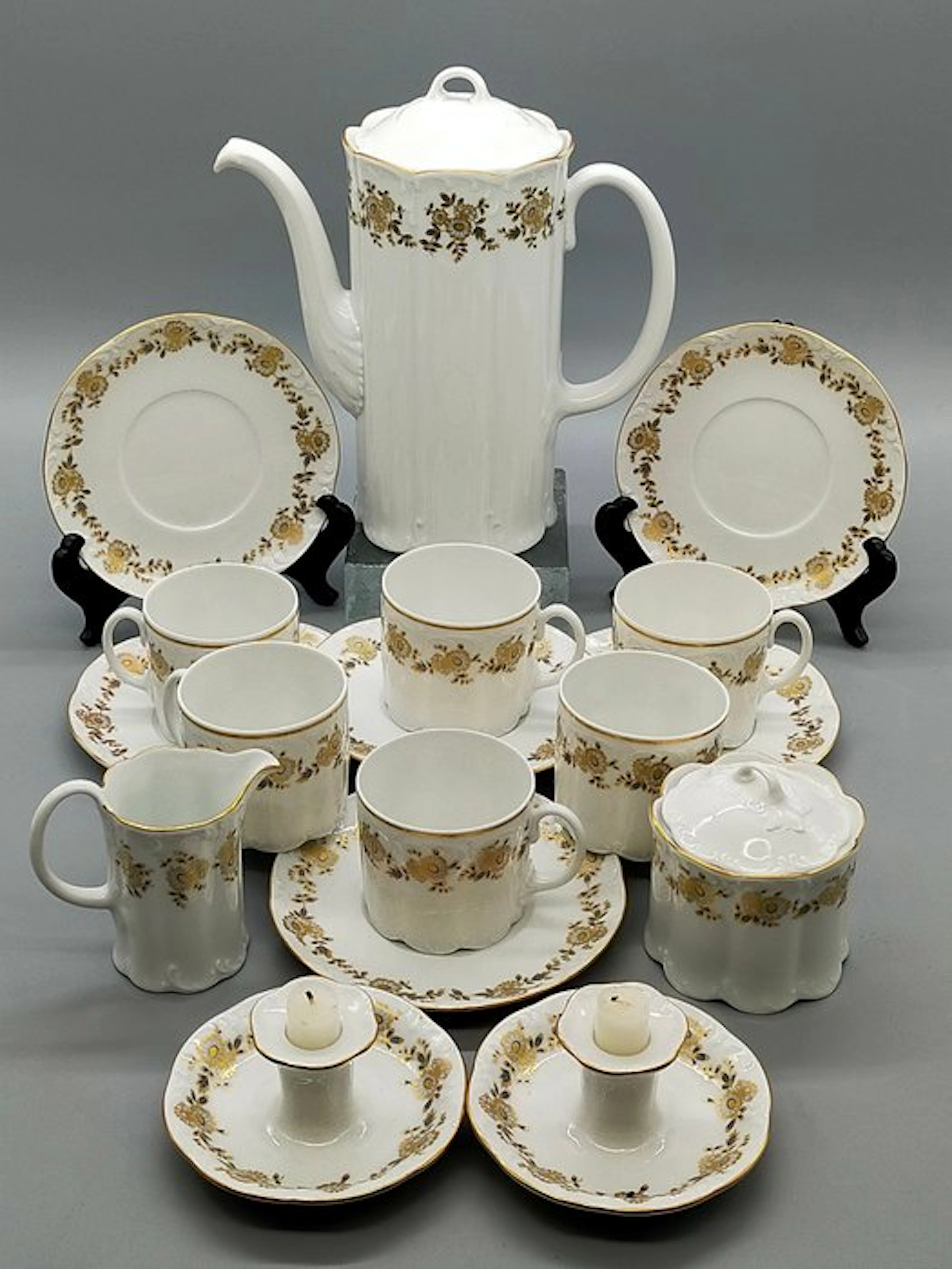 Rosenthal - Coffee set - Classic Rose Kaffeeservice Porzellan Golddekor 20