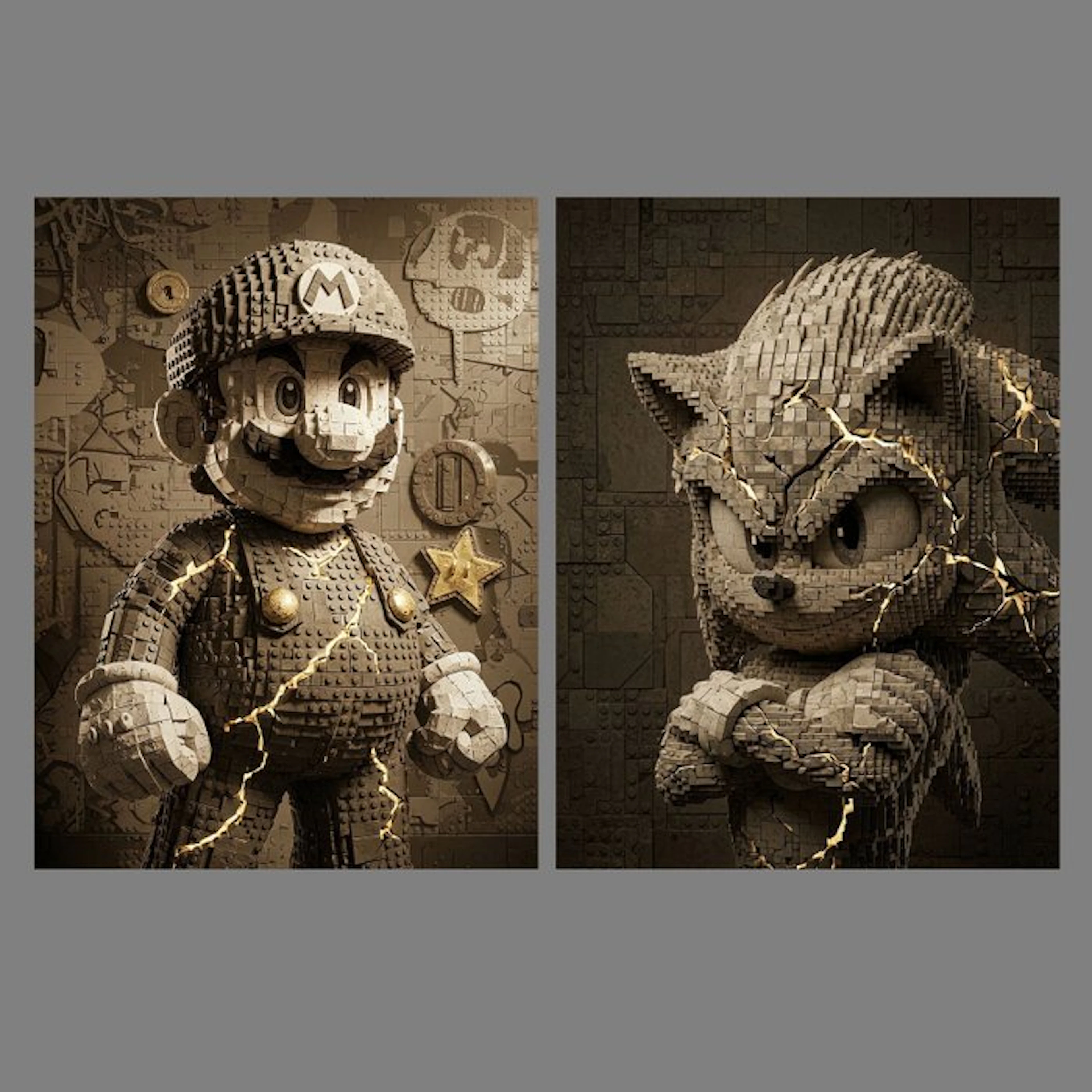 Yamila - XL - Mario y Sonic: Kintsugi en Bloques