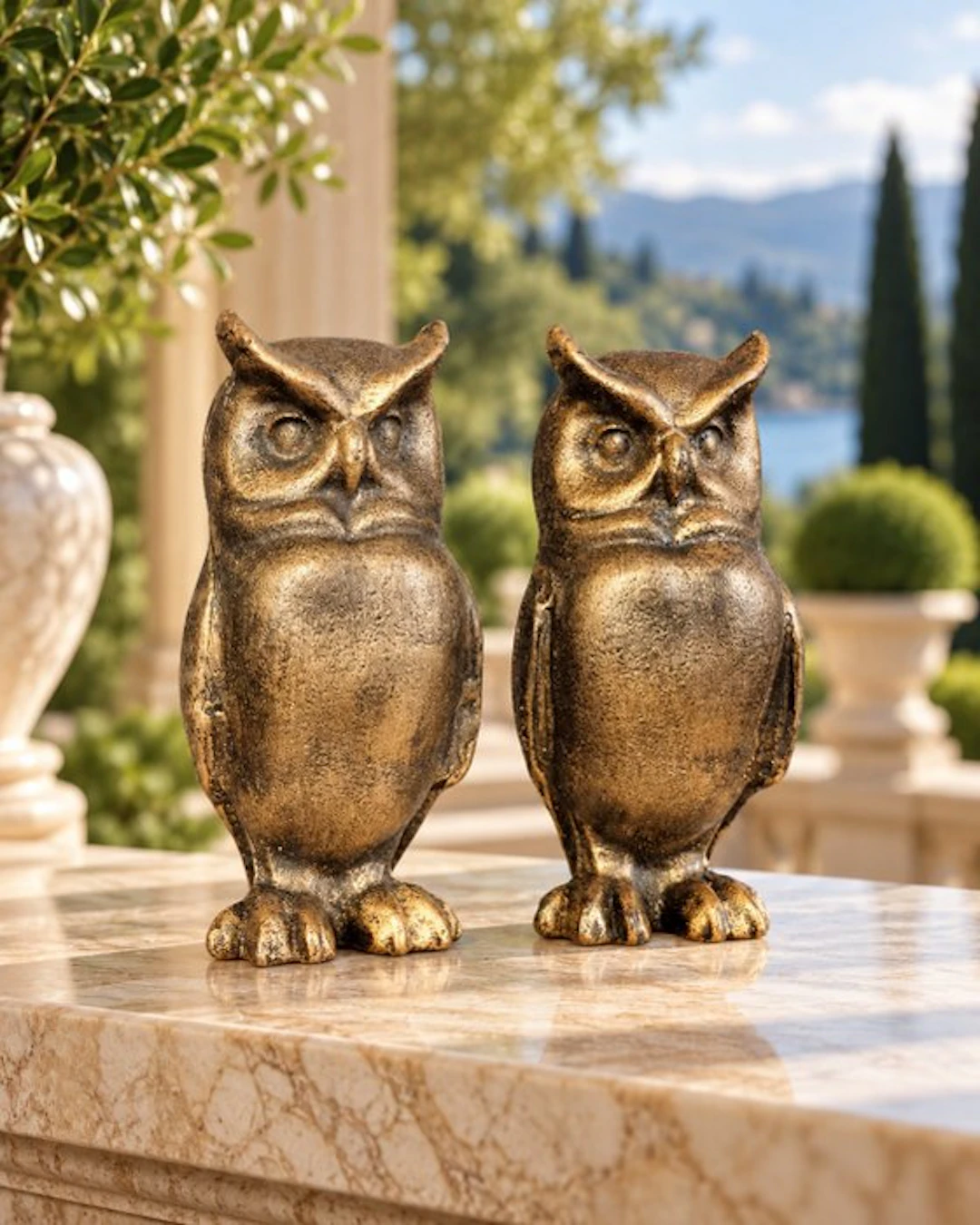 Statue, Iron Owls - 2.5kg - 16 cm - Iron - 2026