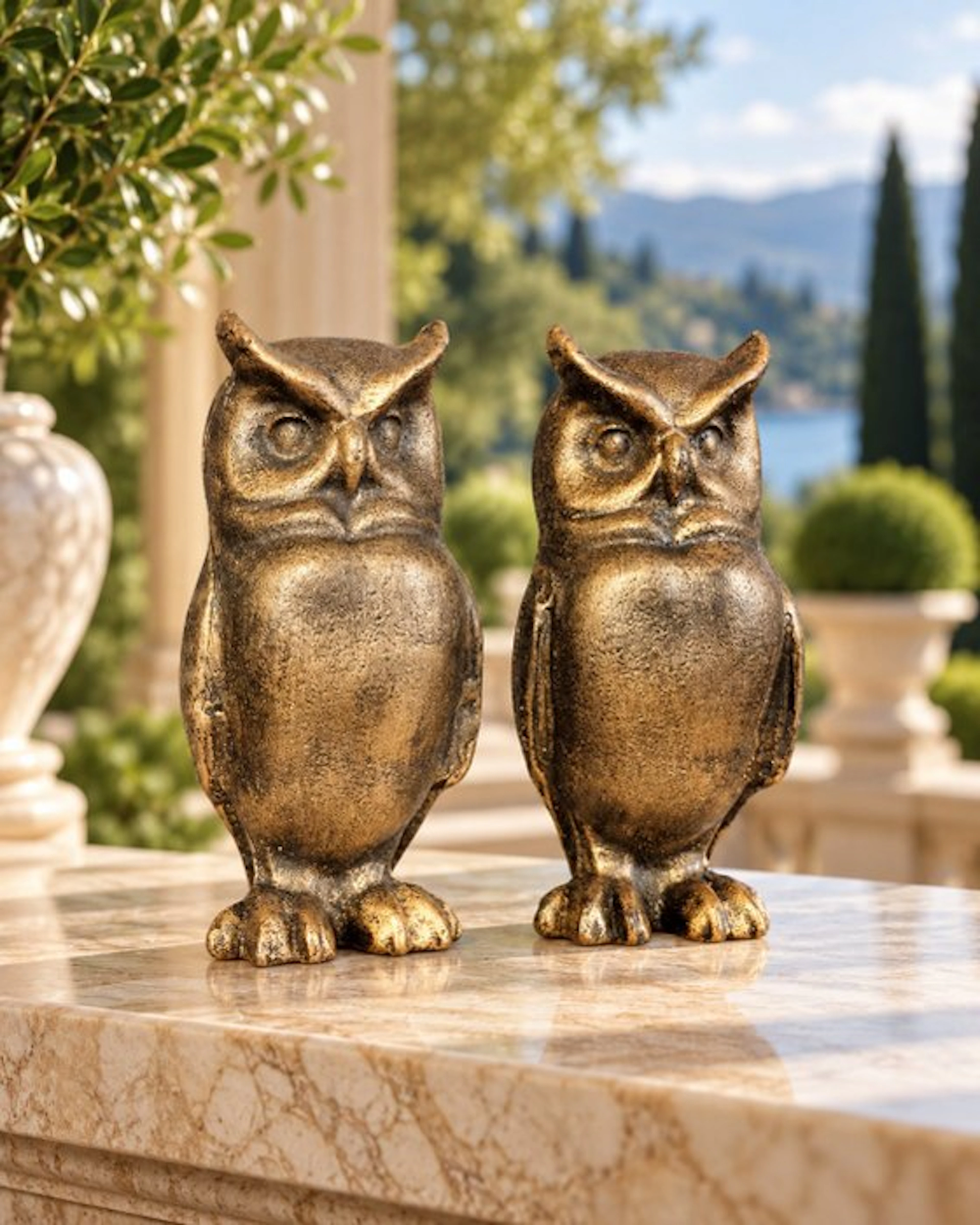 Statue, Iron Owls - 2.5kg - 16 cm - Iron - 2026