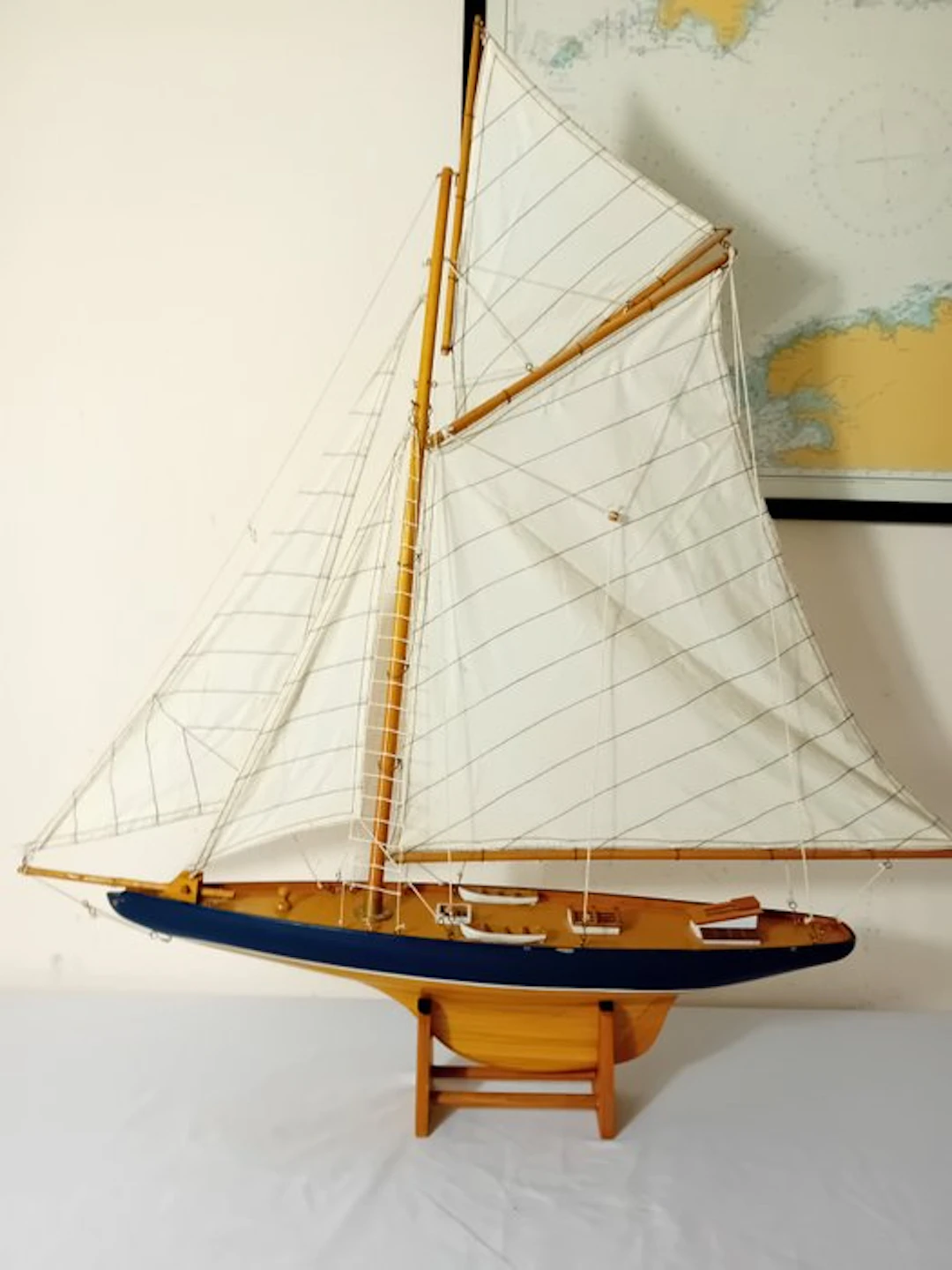 Model ship (2) - Gaffel rigged long keel blue water yacht...