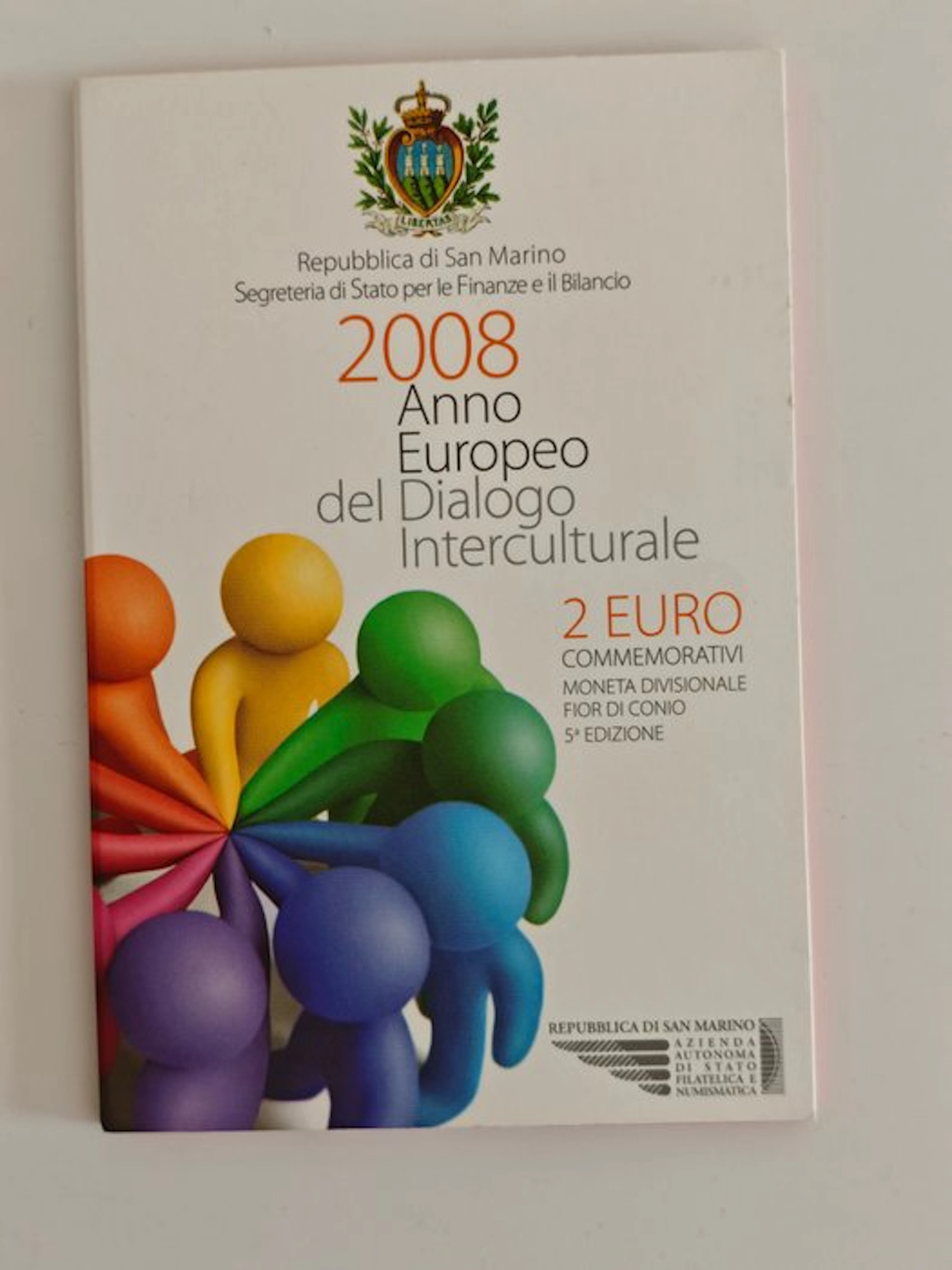 San Marino. 2 Euro 2008 "Dialogo interculturale" (No reserve price)