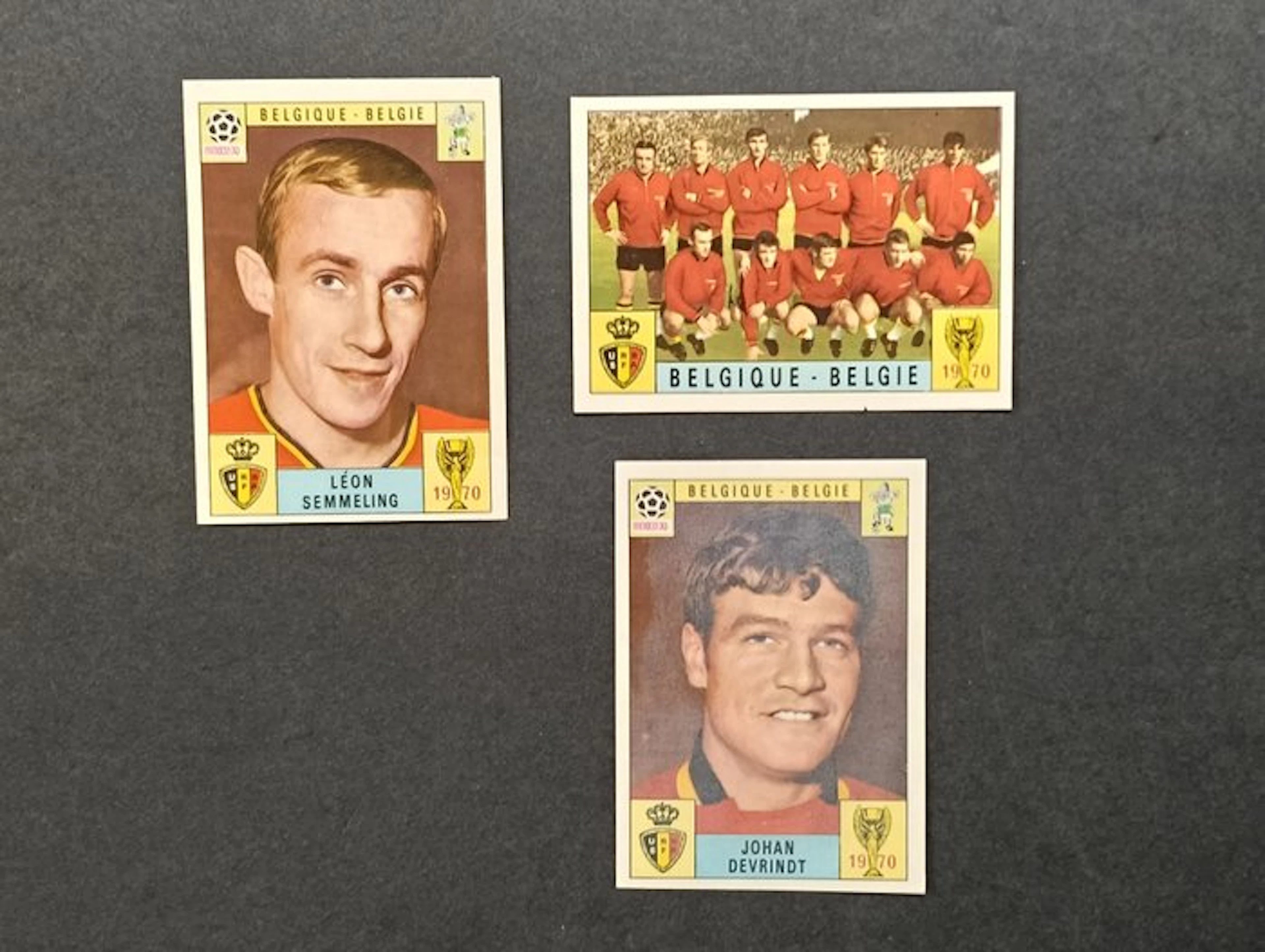 Panini Mexico 70 - 3 Figurine Belgio - Semmeling