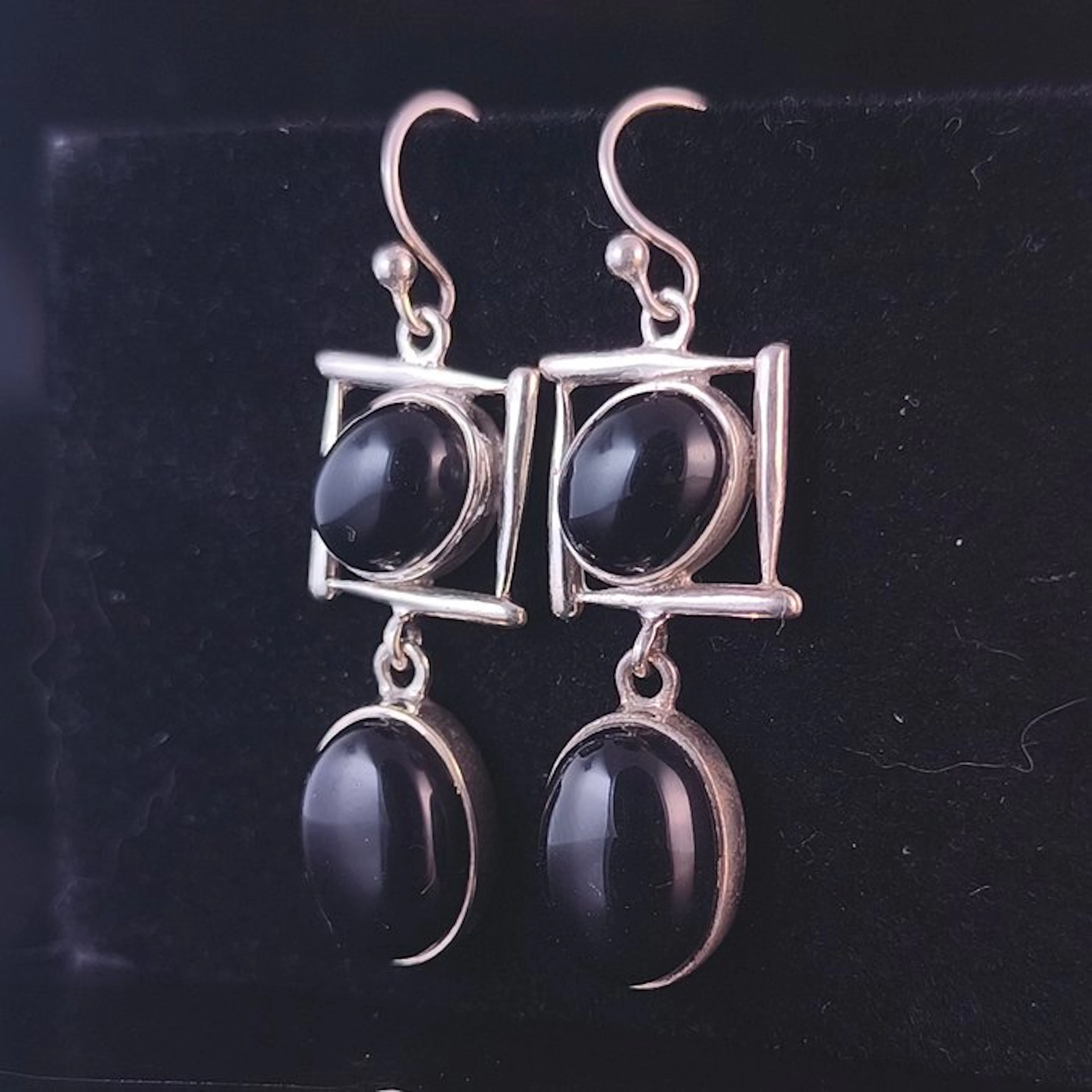 Silver - Earrings - Onix Sterling Silver