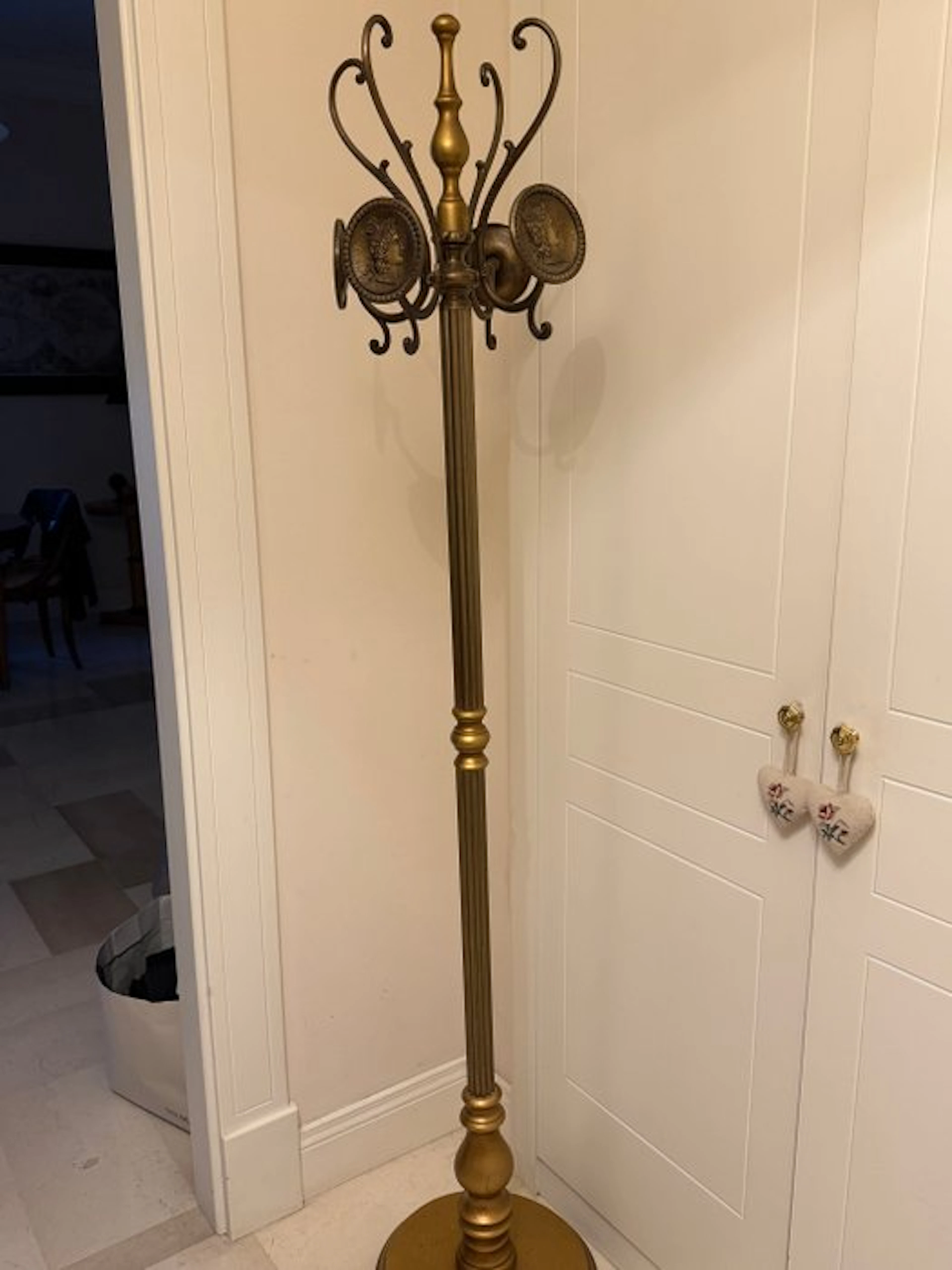 Coat rack - Gilt brass