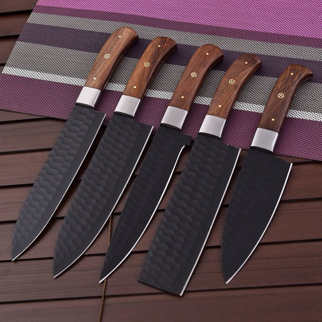Kitchen knife - wood , D2steel with powder code - Japan - Special chef knives