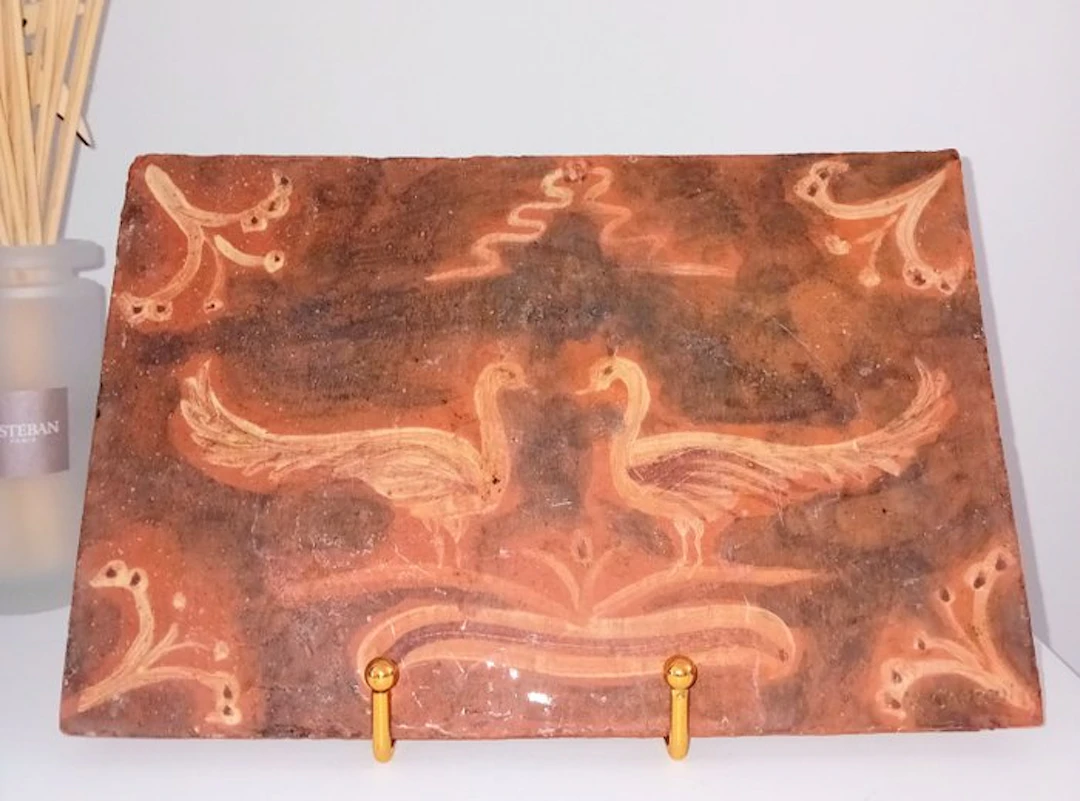 Art Deco Tile - Legendary birds - Capron - Roger Capron...