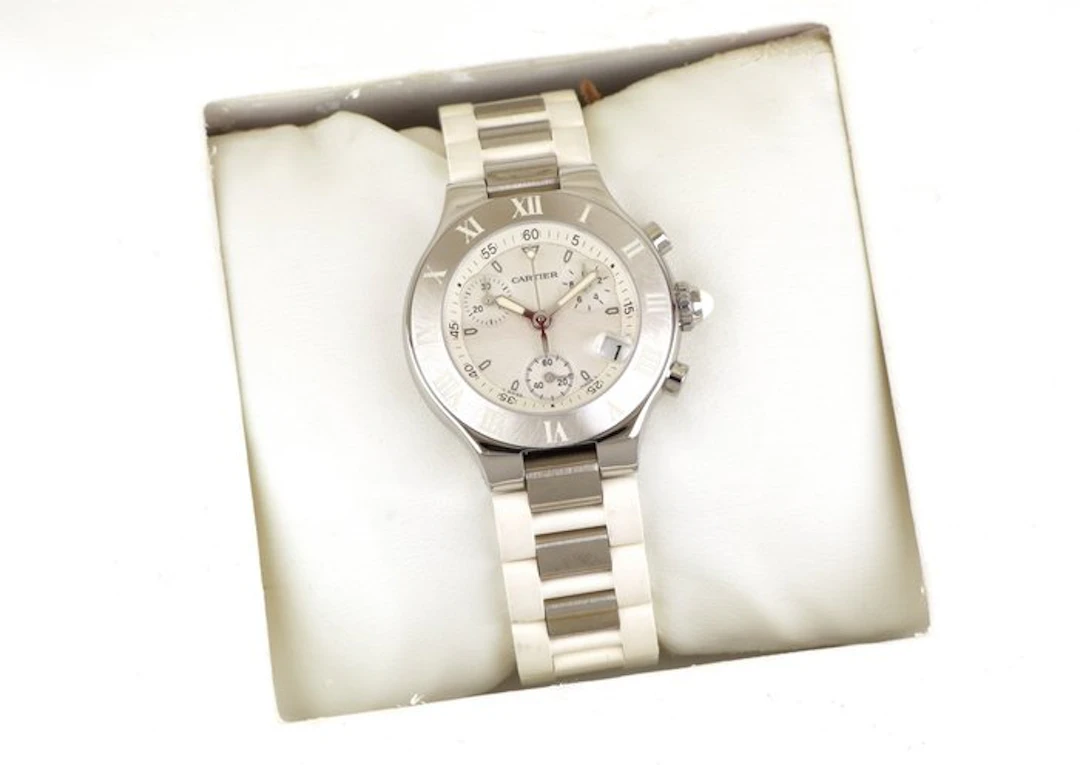 Cartier - Must 21 Chronoscaph White - No reserve price...