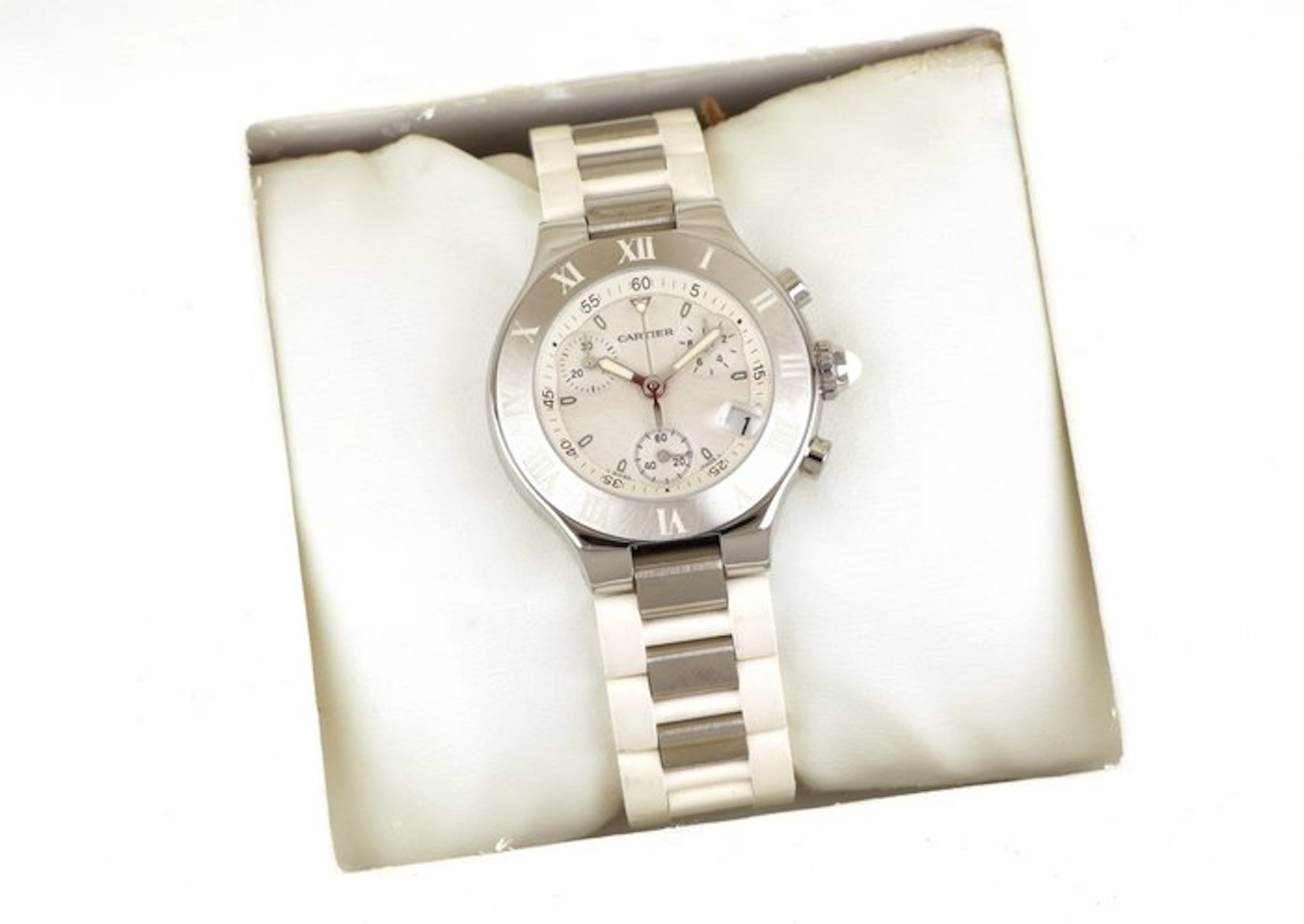 Cartier - Must 21 Chronoscaph White - No reserve price...