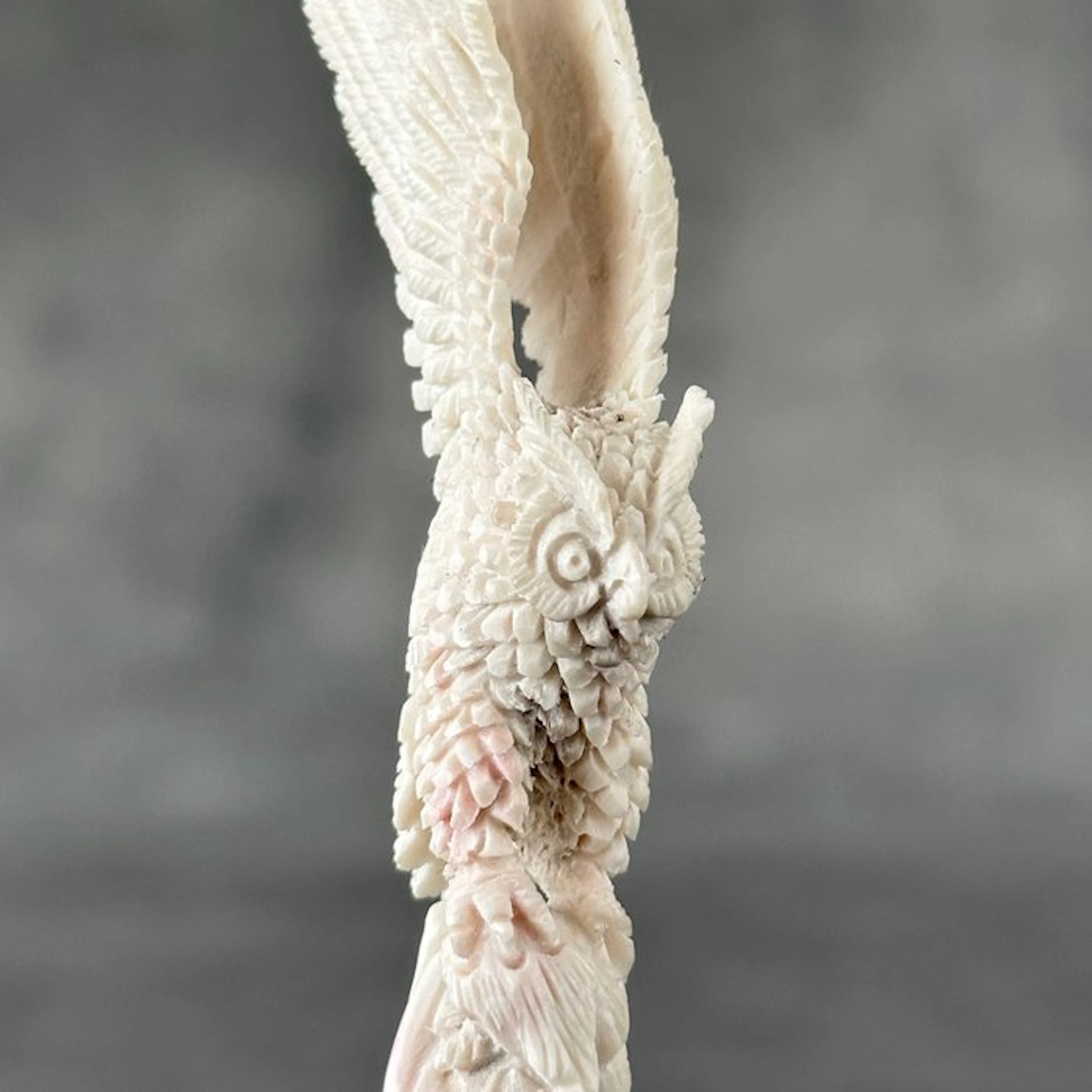 Carving, NO RESERVE PRICE - Stunning Owl carving from a...