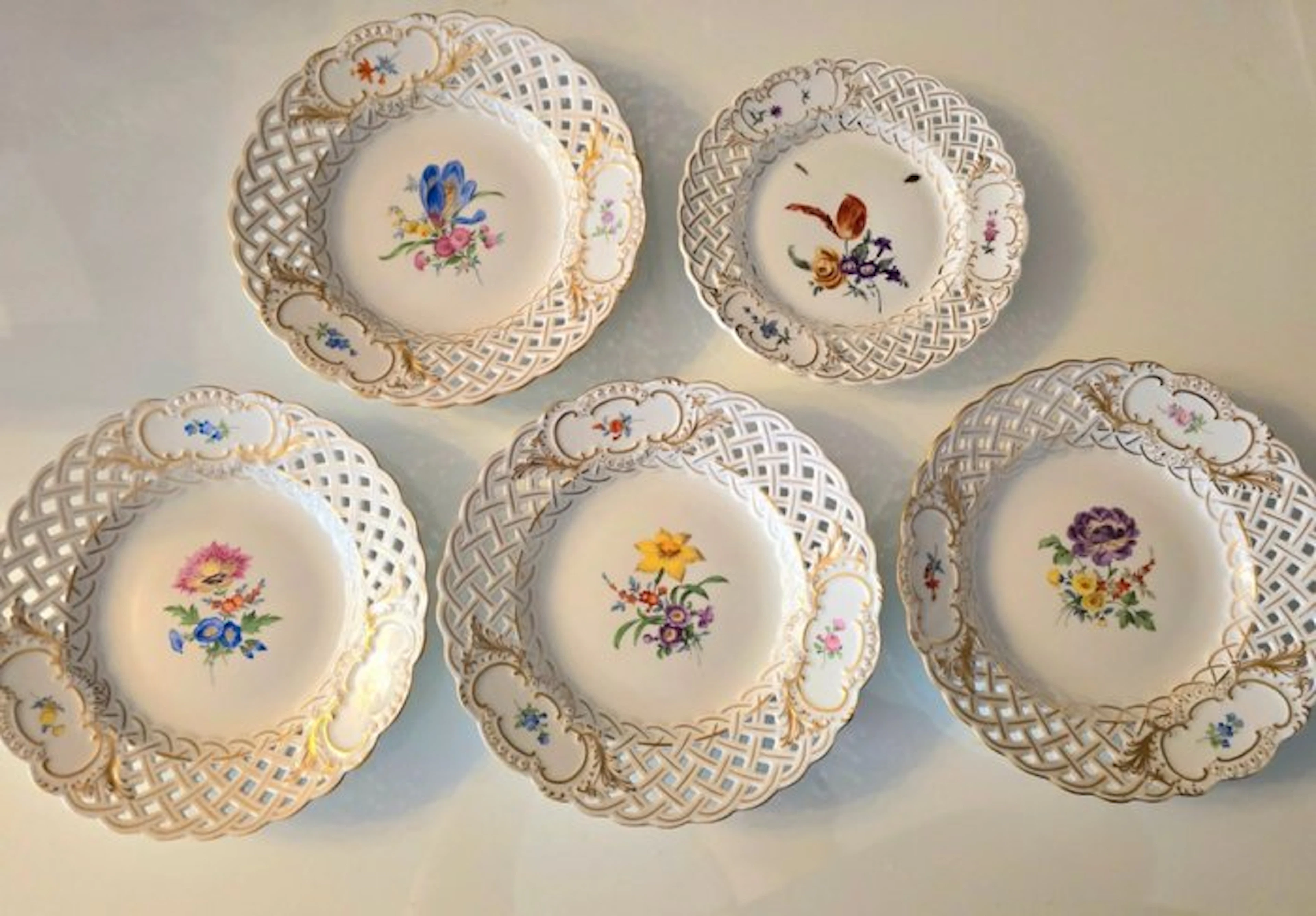 Meissen - Plate (5) - Porcelain
