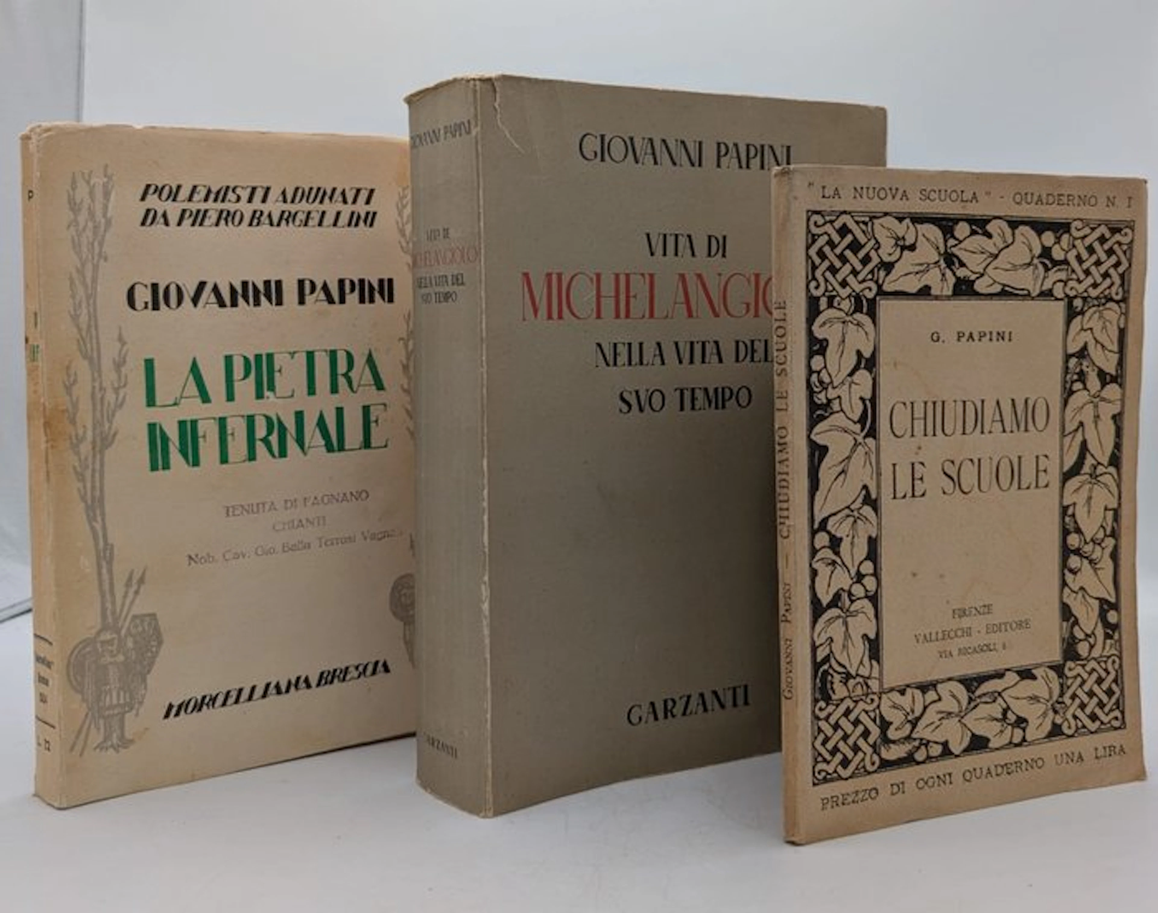 Giovanni Papini - Lotto Chiudiamo le scuole