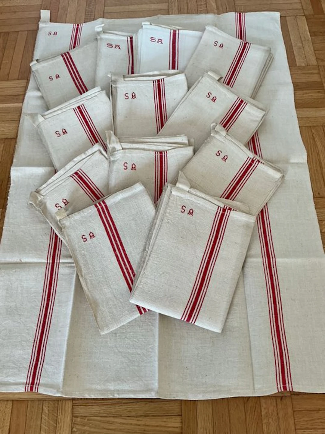 Towel (12) - 77 cm - 54 cm - 12 Linen Dish Towels