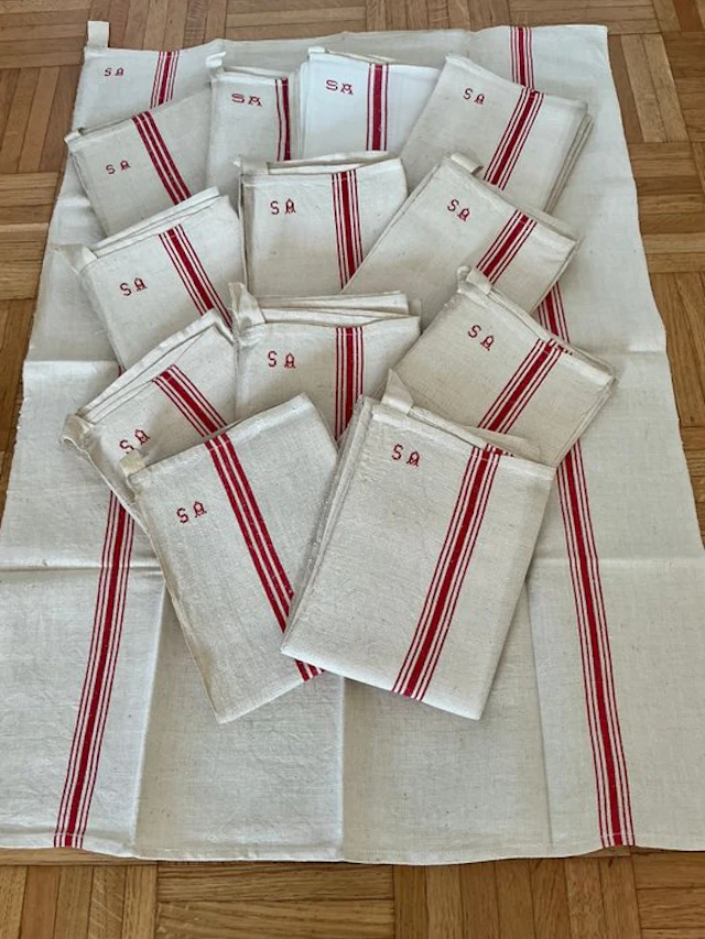 Towel (12) - 77 cm - 54 cm - 12 Linen Dish Towels