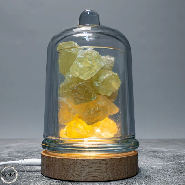 Natural crystal fragrance lamp made of Lemon Quartz Crystals- 1422.52 g
