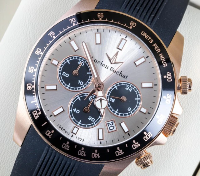 Lucien Rochat - LEMAN - Chronograph - Tachymeter - Rose...
