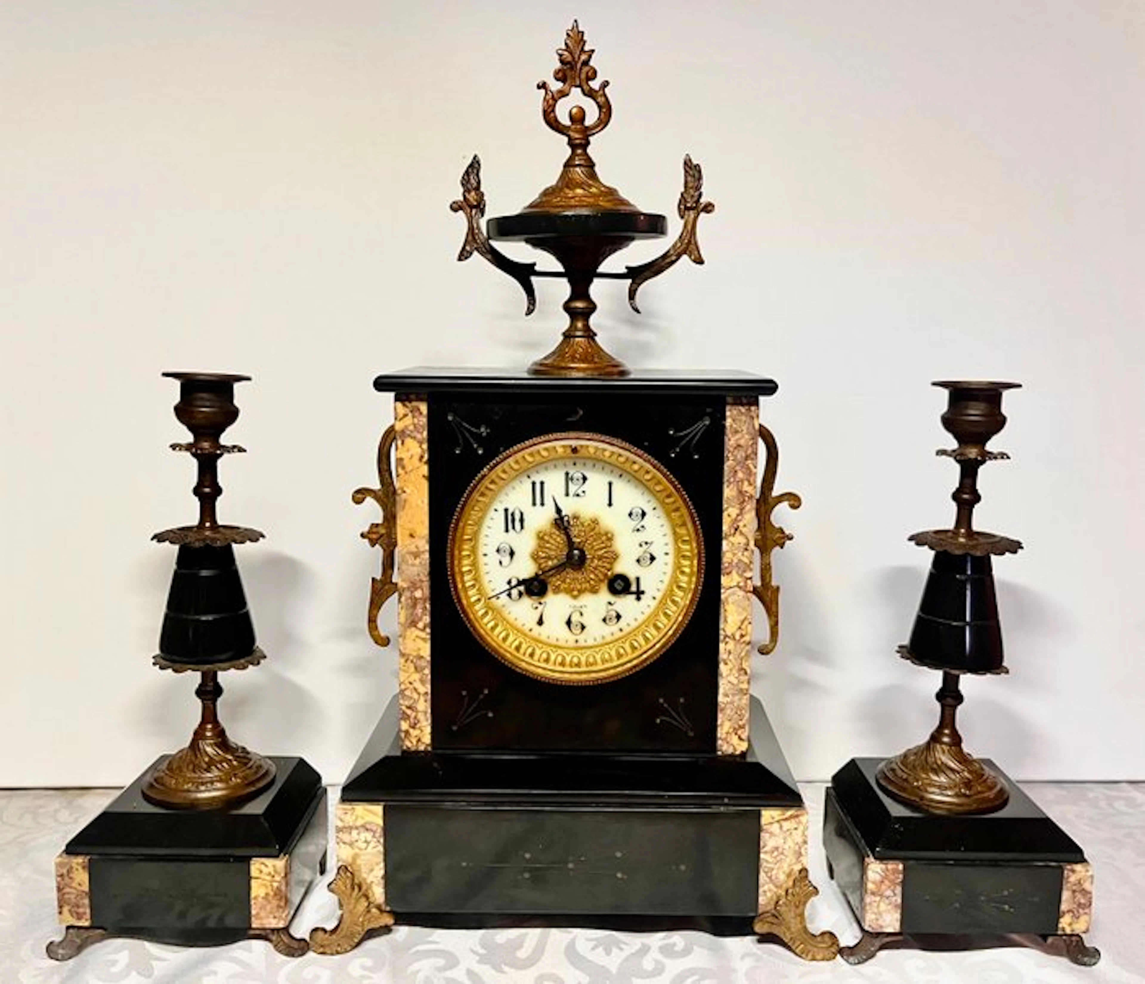 Mantel clock (3) - Japy Frères & Cie - Antique Bronze
