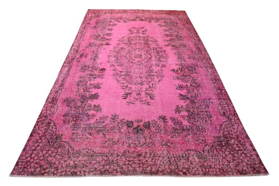 Large pink vintage - Rug - 300 cm - 190 cm - √ handmade √ certificate