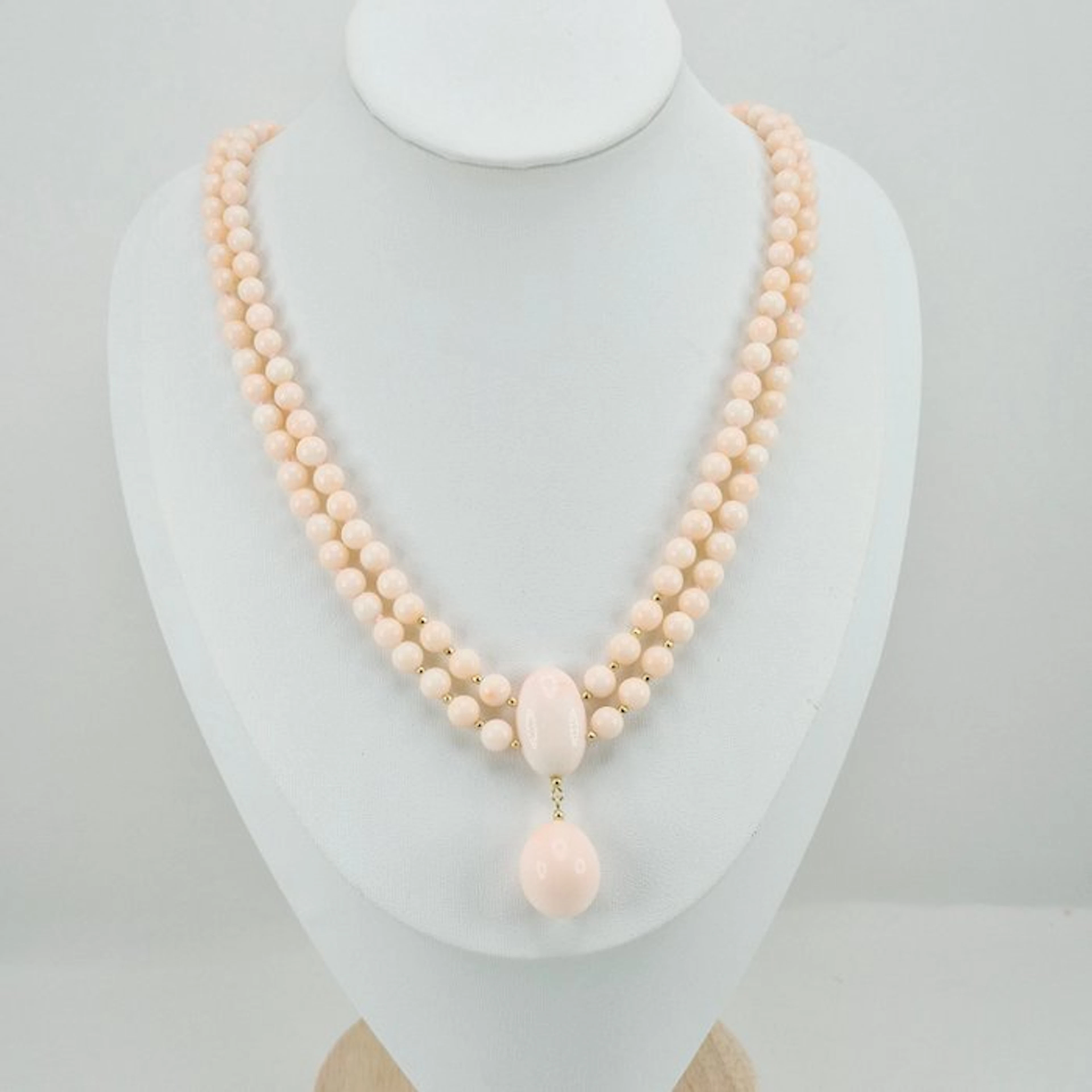 Coral - Silver, Gold-plated - Necklace - Pink Coral