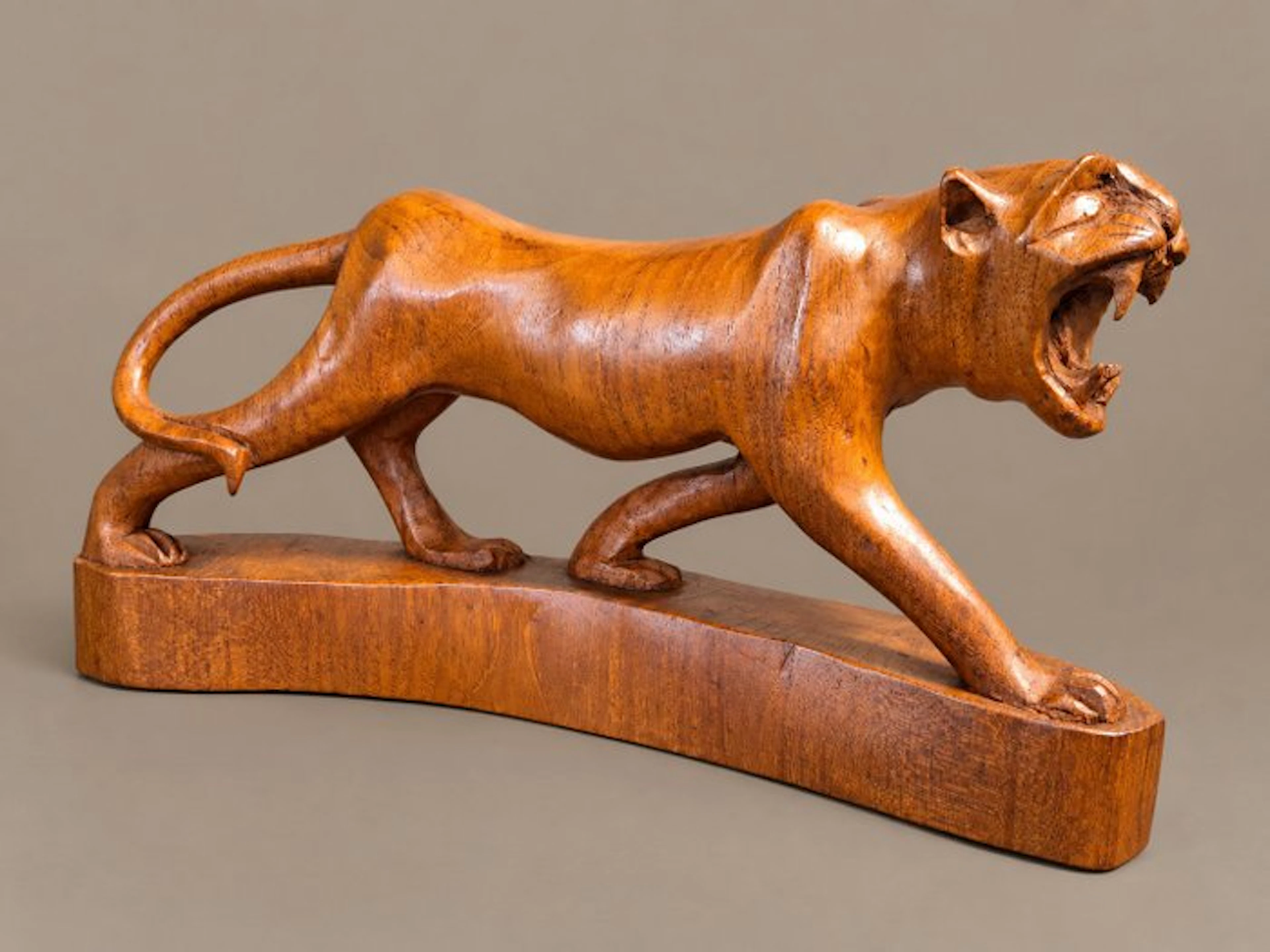 Statue, Prachtige tijger - 16.5 cm - Wood