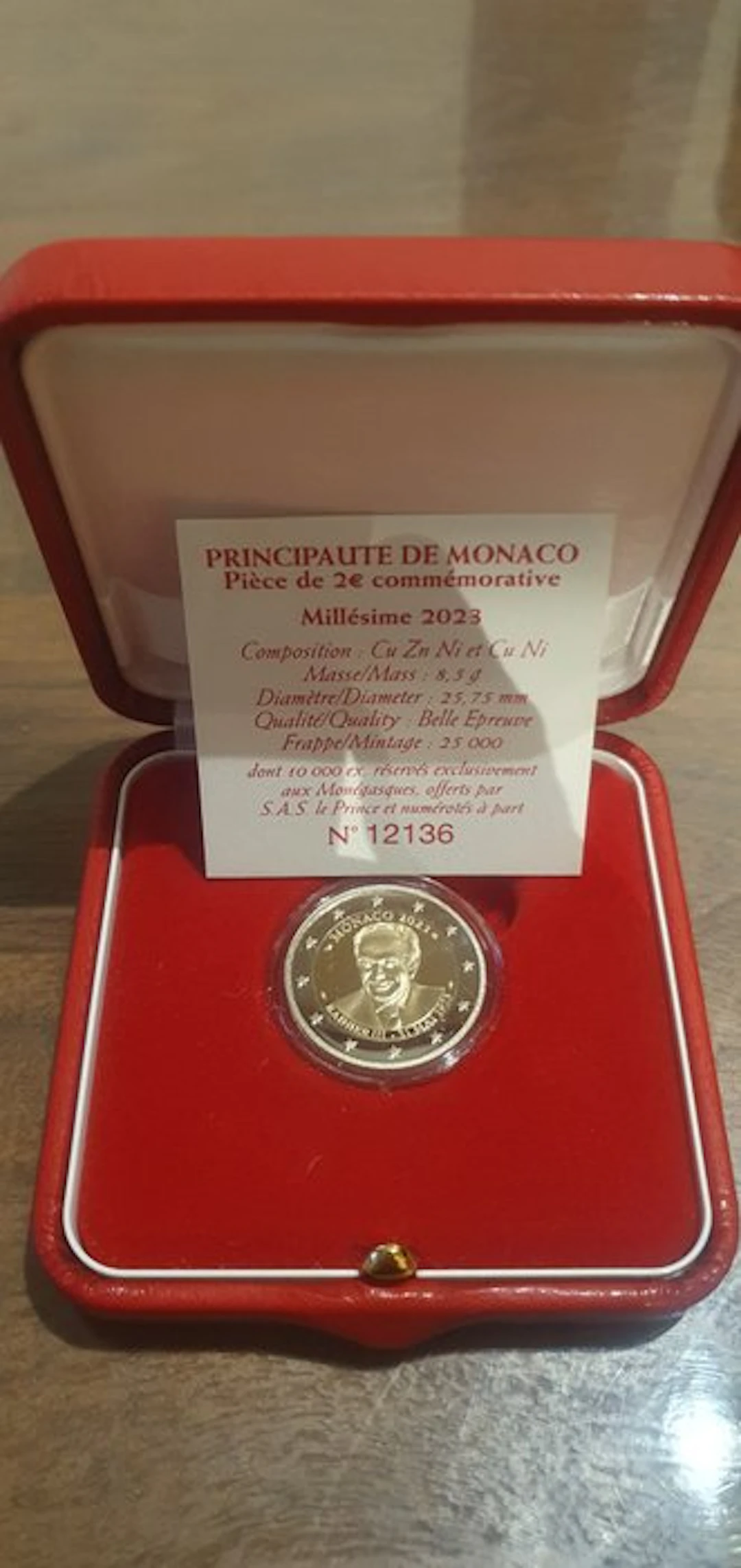 Monaco. 2 Euro 2023 "Rainier III" Proof