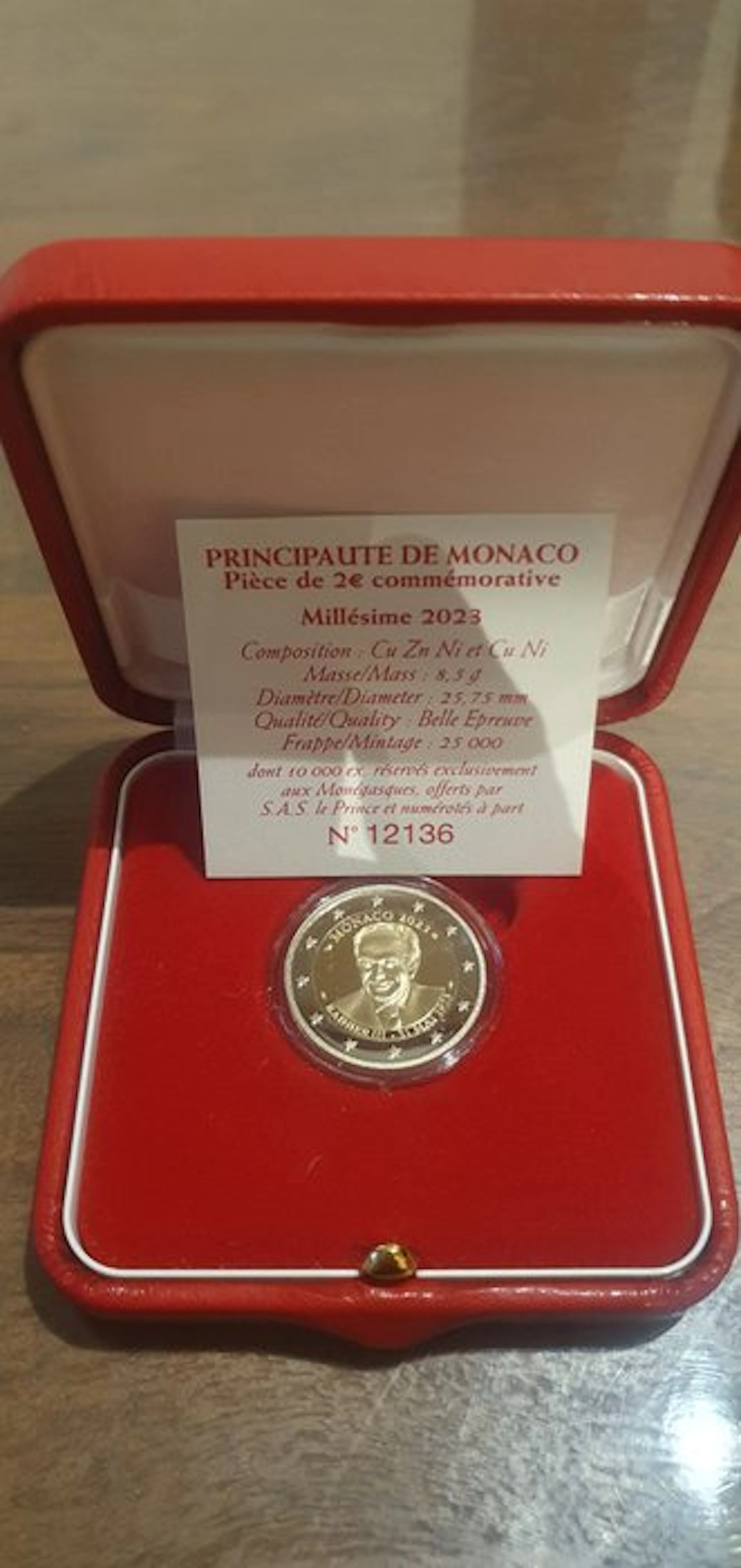 Monaco. 2 Euro 2023 "Rainier III" Proof