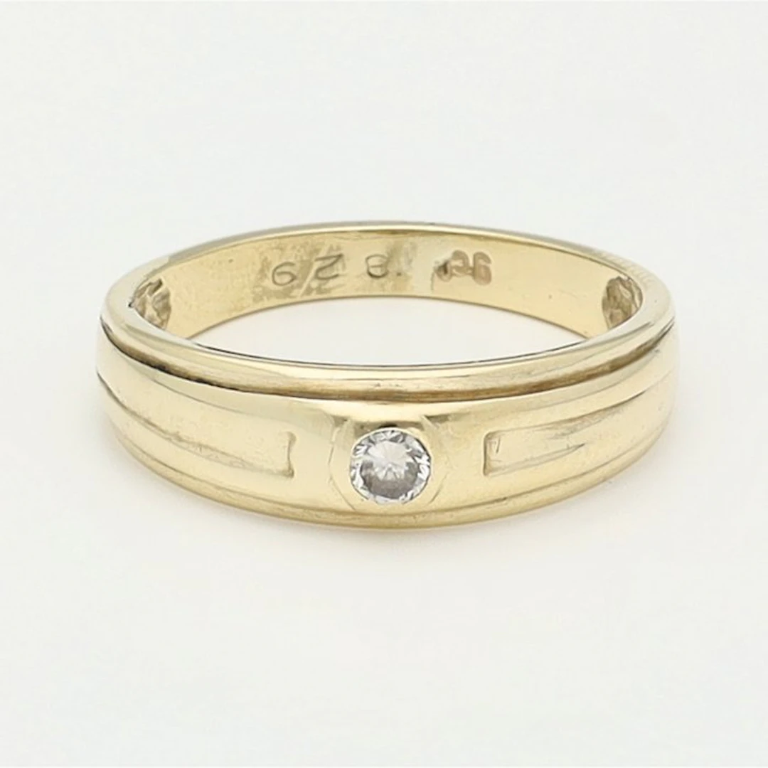 Ring - 18 kt. Yellow gold Diamond (Natural)