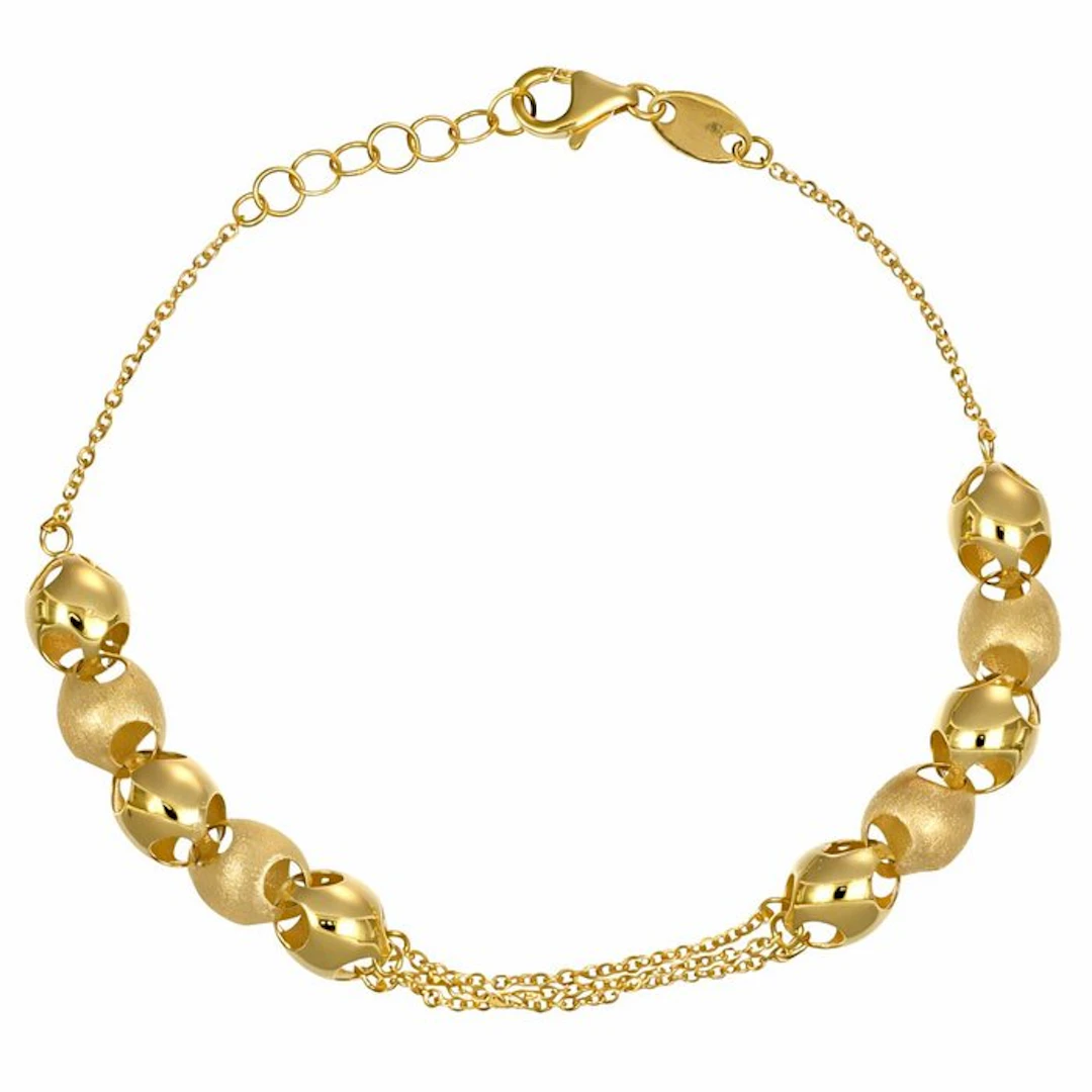 Bracelet - 18 kt. Yellow gold - made in Italy - Handmade