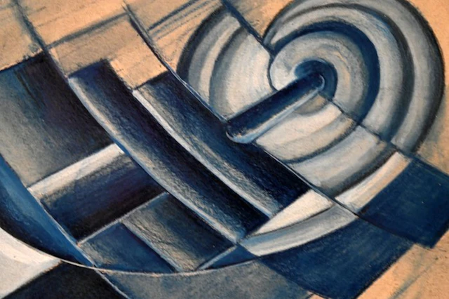 Vittorio Corona (1901-1966) - Doppio Studio di Dinamismo Aereo